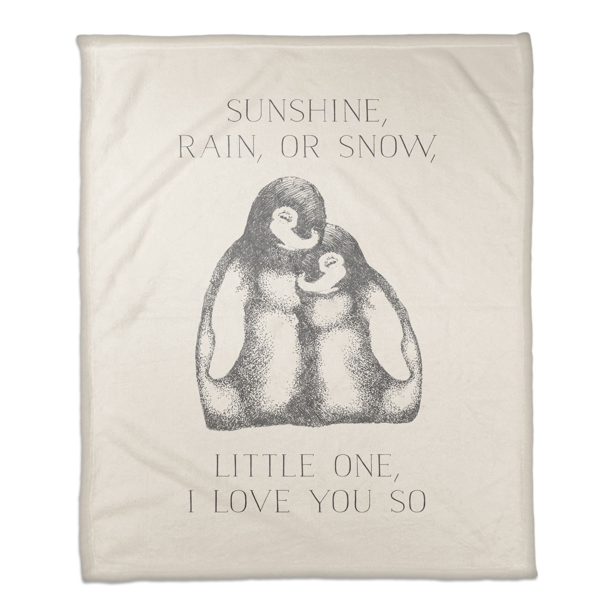 Love You Penguins 50x60 Coral Fleece Blanket