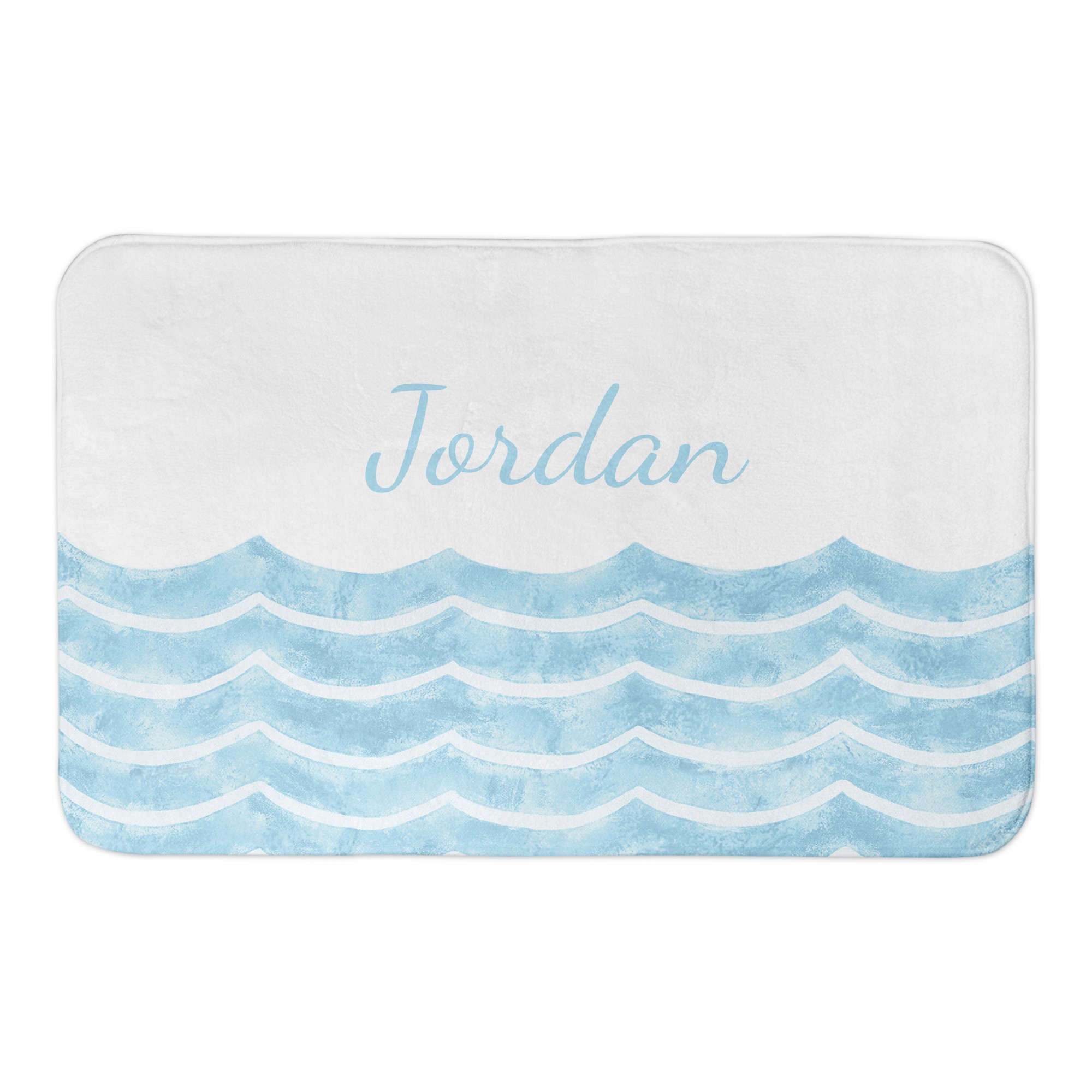 Waves 34x21 Personalized Bath Mat