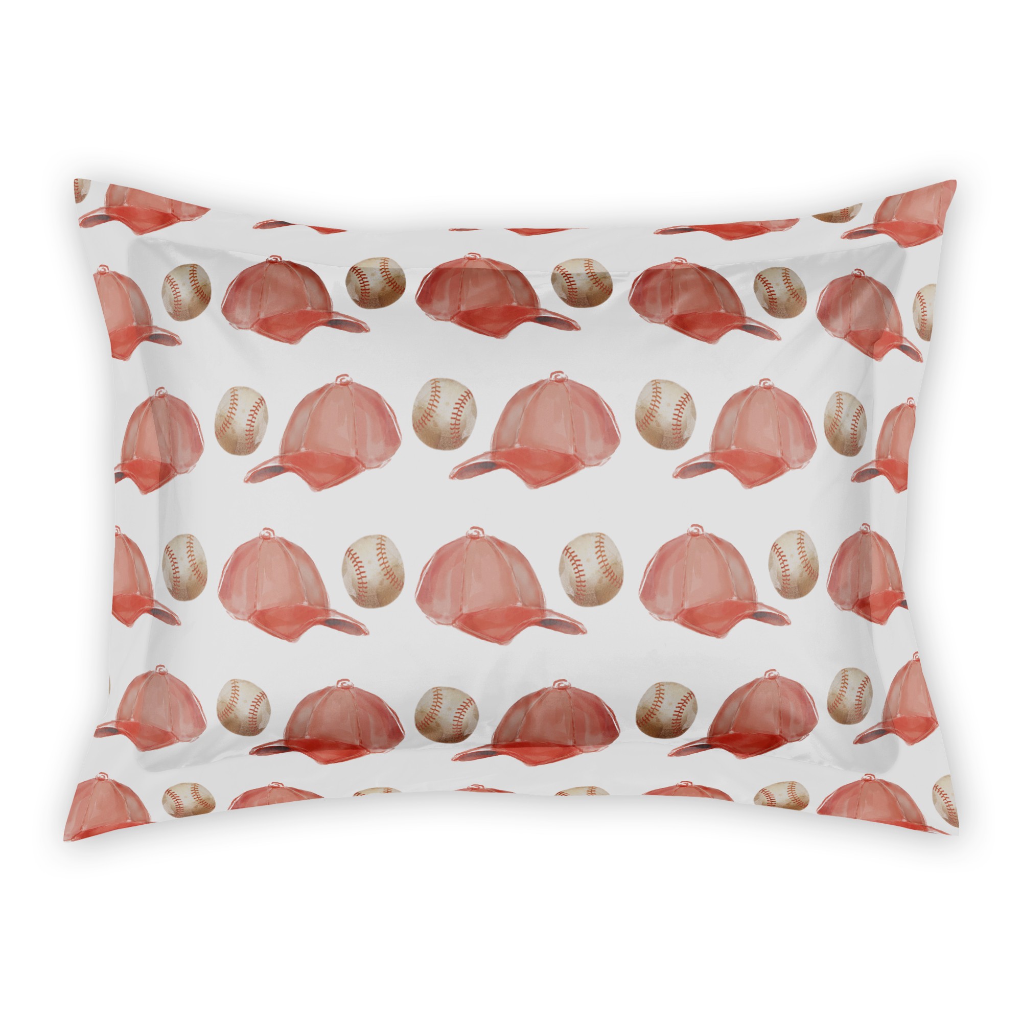 Baseball Pattern Standard Brushed Poly Sham