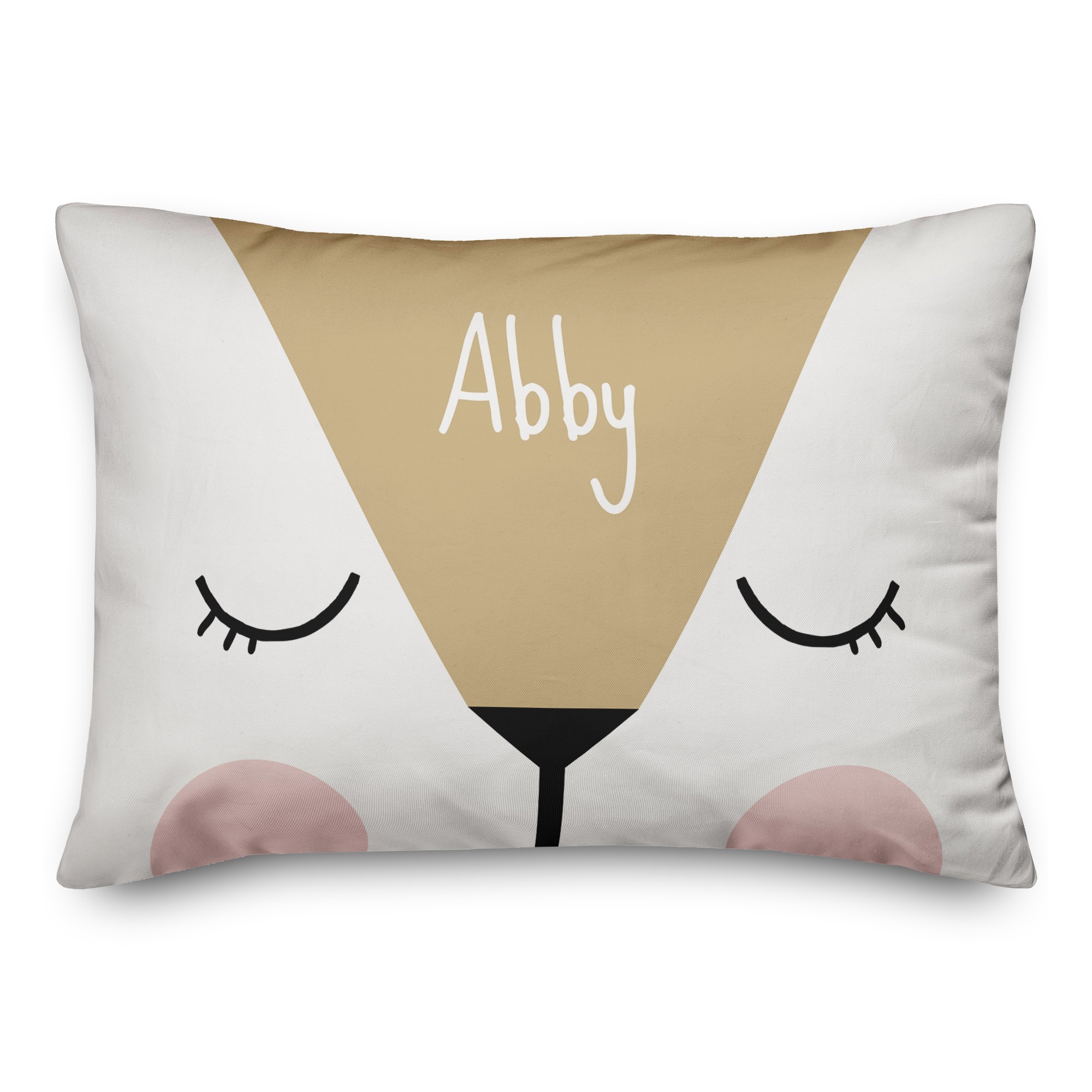 Cute Animal Face 14x20 Personalized Spun Poly Pillow
