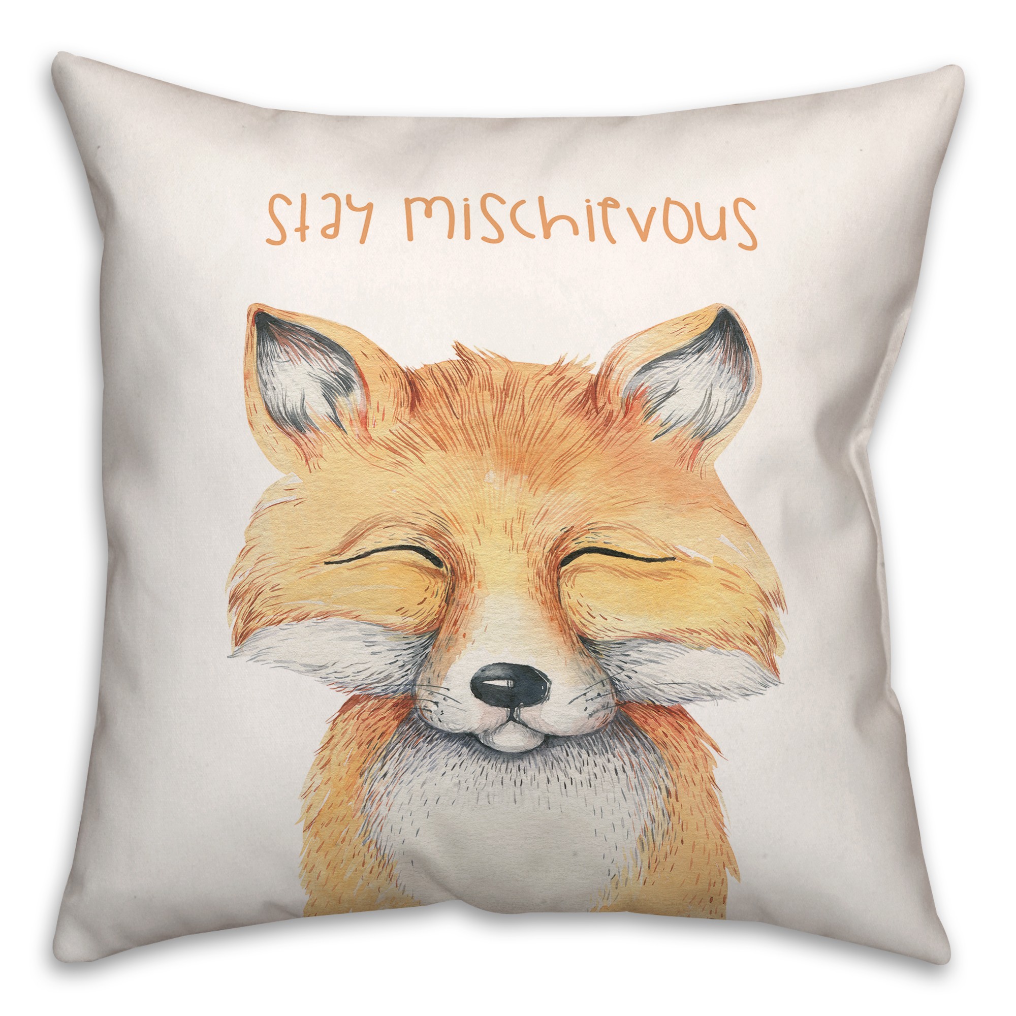 Mischievous Fox 18x18 Spun Poly Pillow