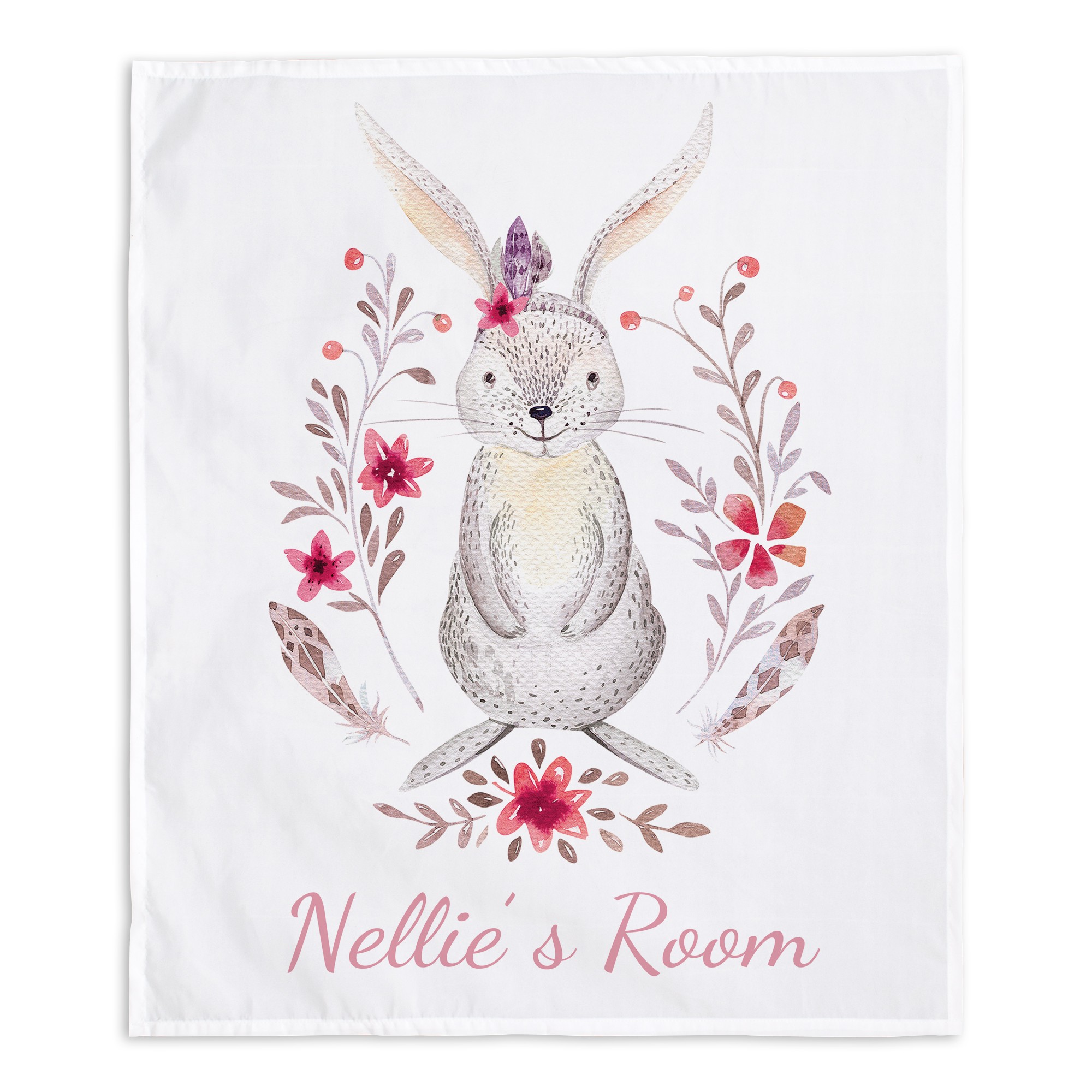Boho Bunny 30x40 Personalized Tapestry