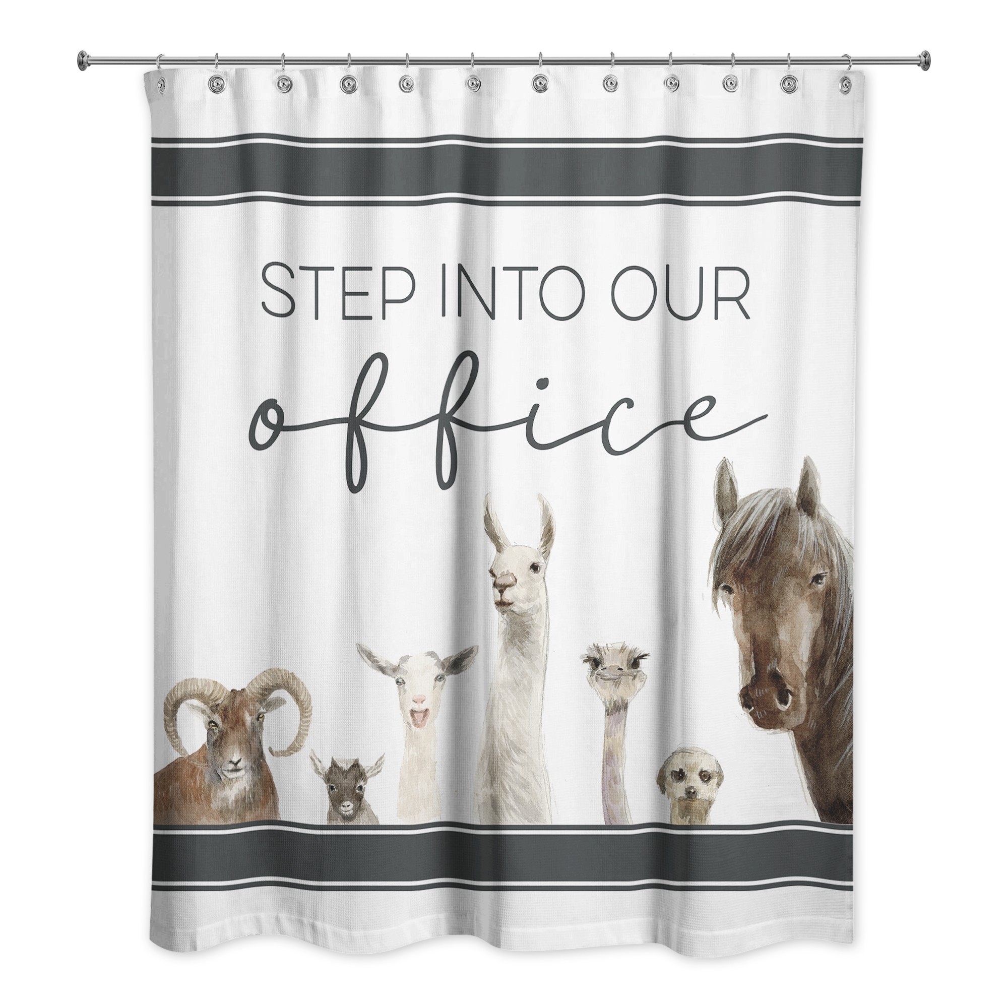 Animal Group Office 71x74 Shower Curtain