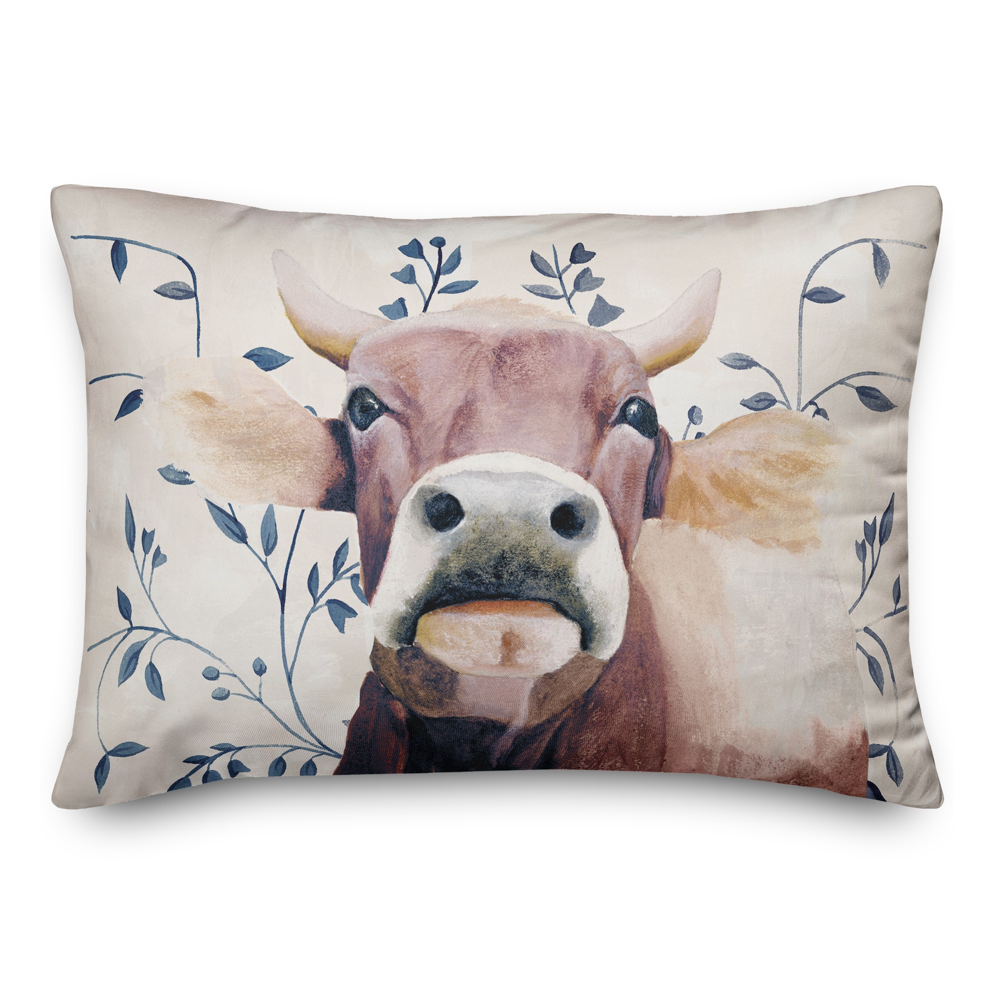 Cow with Patterns 14x20 Spun Poly Pillow