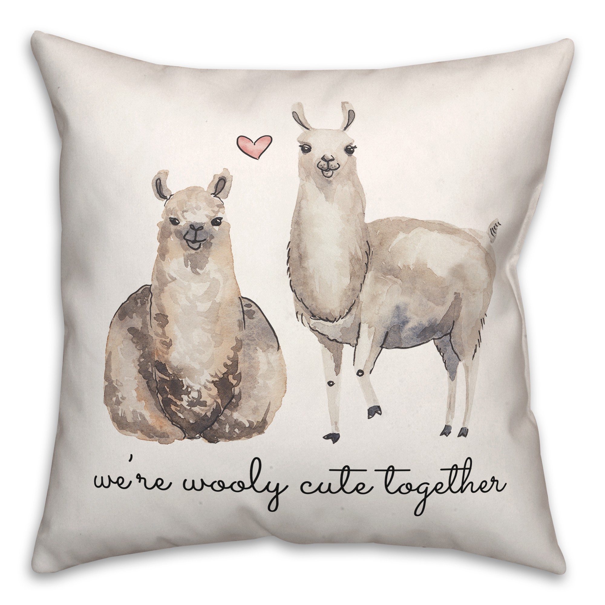 Llamas Names 18x18 Personalized Spun Poly Pillow