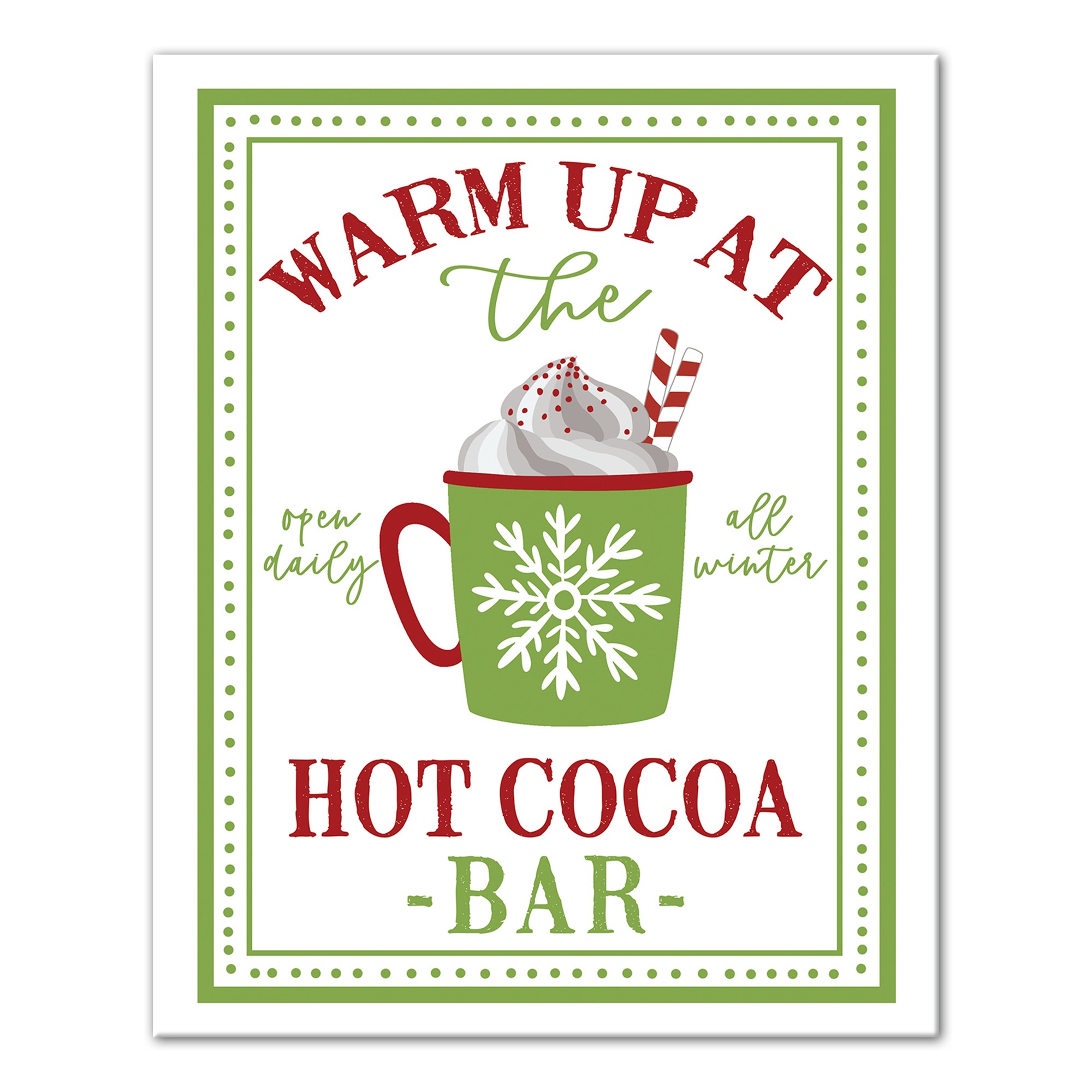 Warm Up At The Hot Cocoa Bar 8x10 Canvas Wall Art