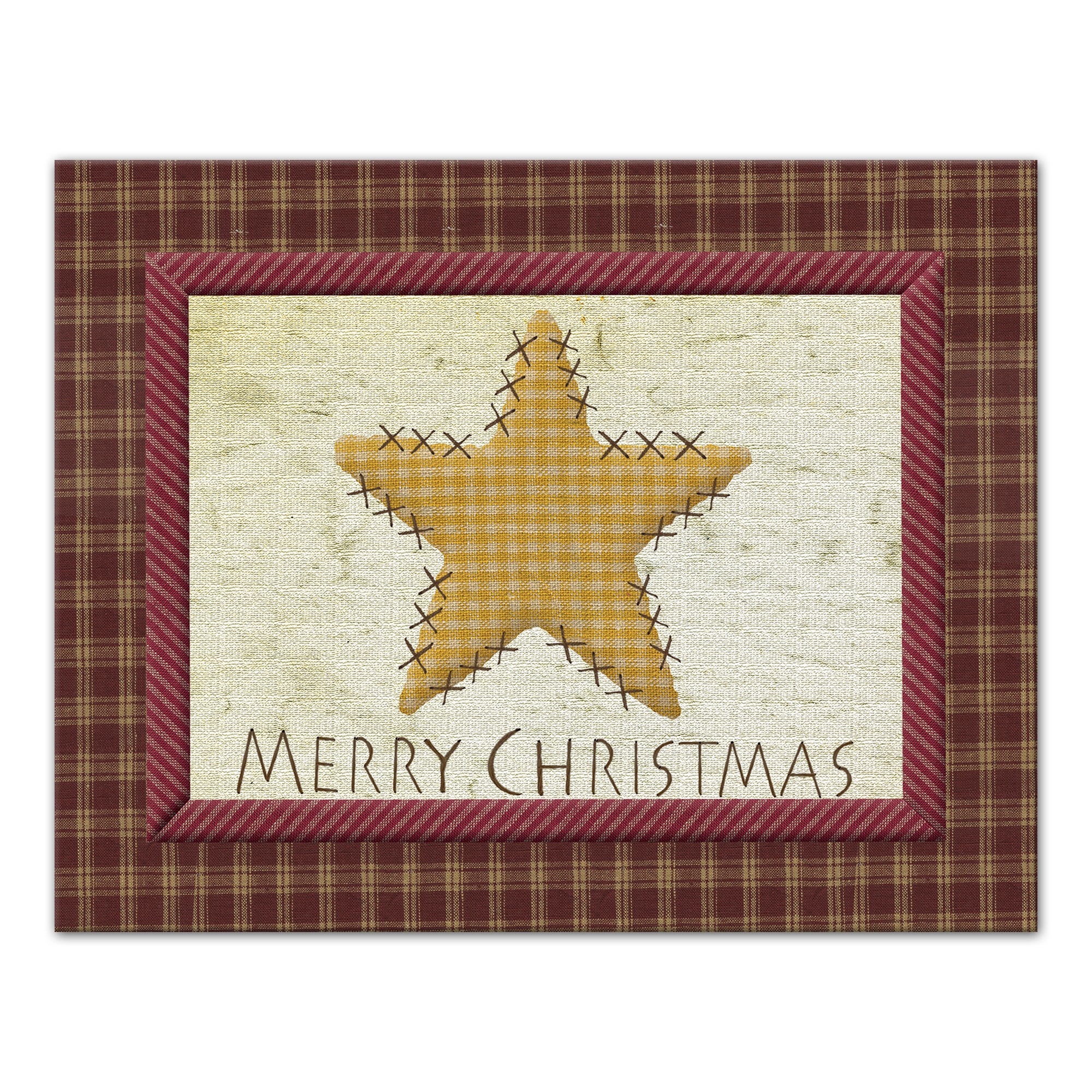 Merry Christmas Antique 14x11 Canvas Wall Art