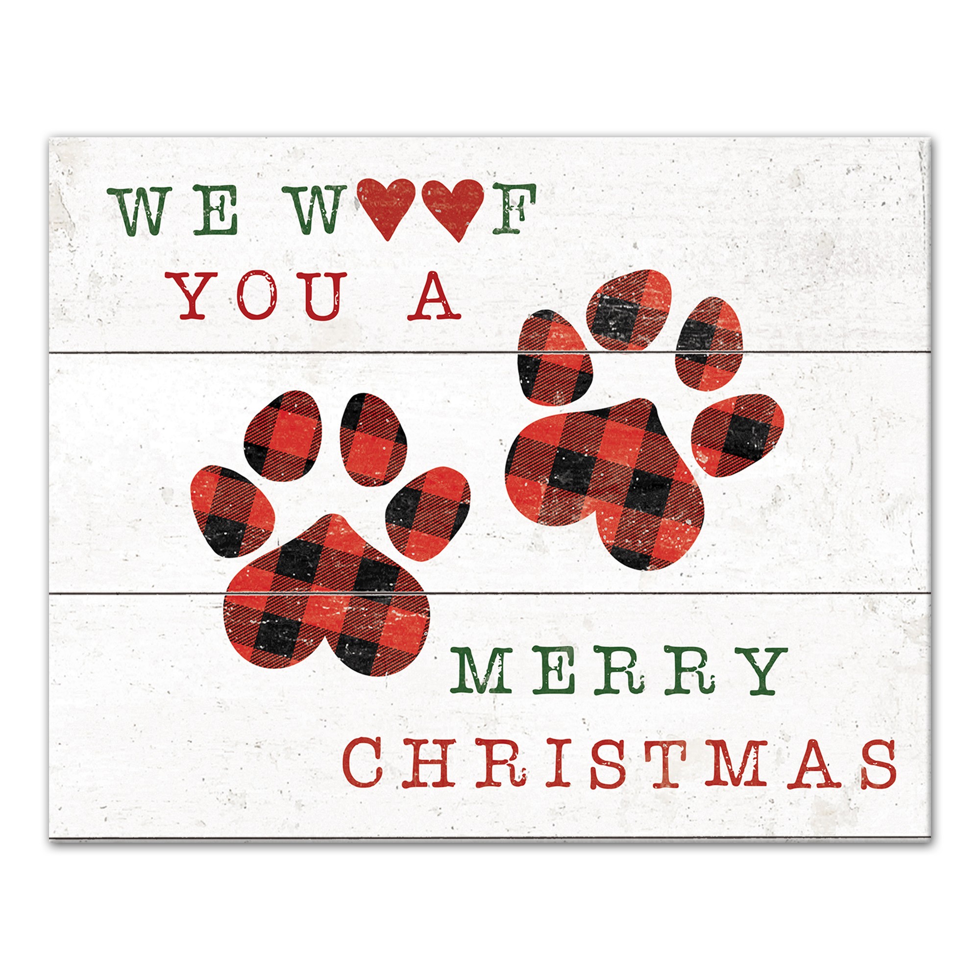 We Woof you a Merry Christmas 10x8 Canvas Wall Art
