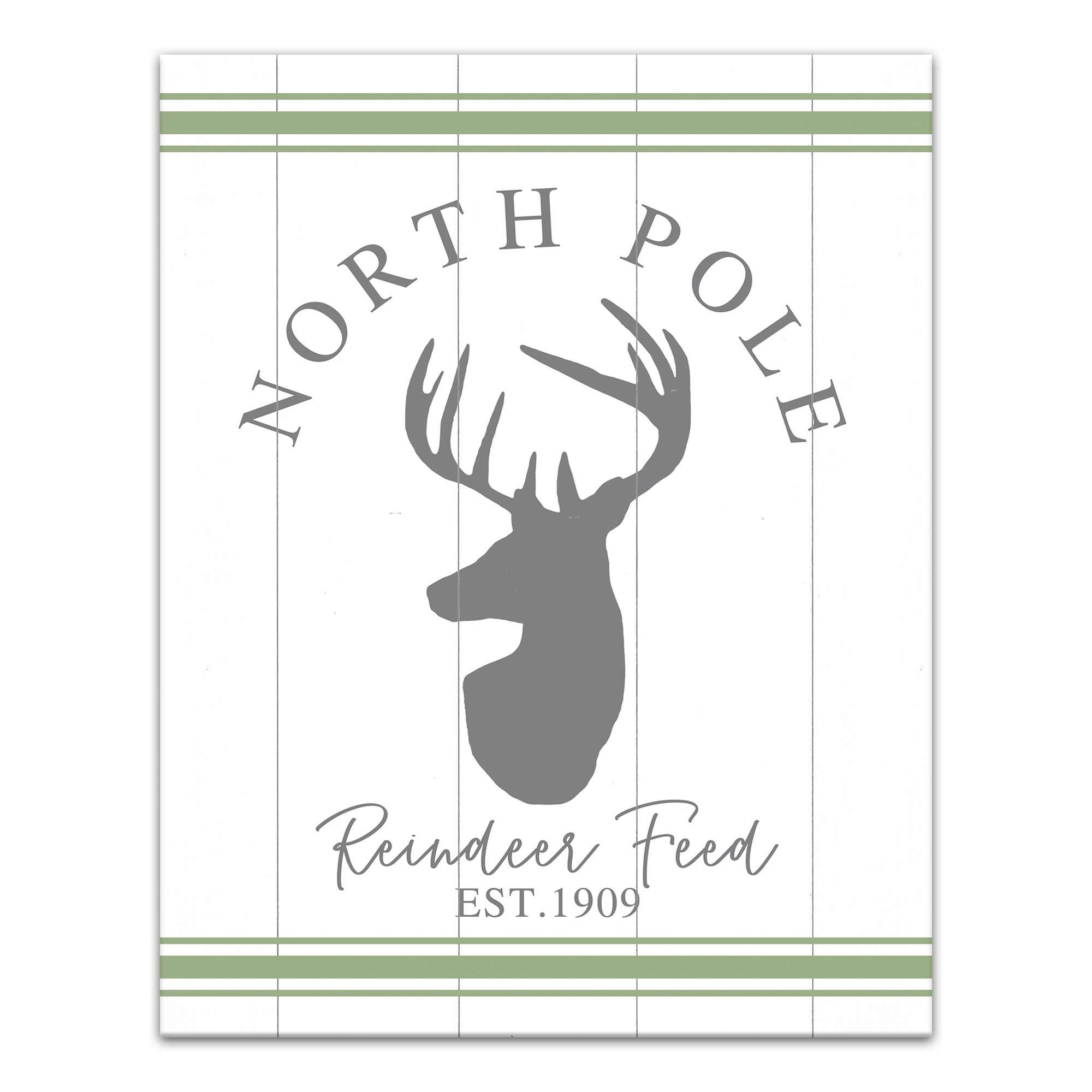 North Pole Reindeer Feed  8x10 Canvas Wall Art