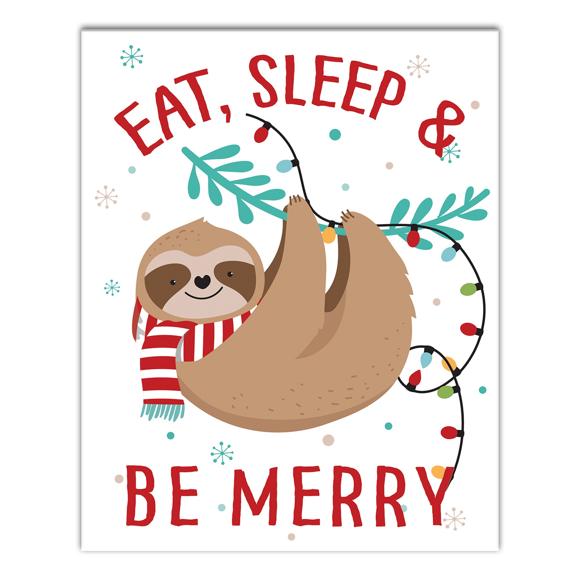 Eat, Sleep and Be Merry 8x10 Canvas Wall Art