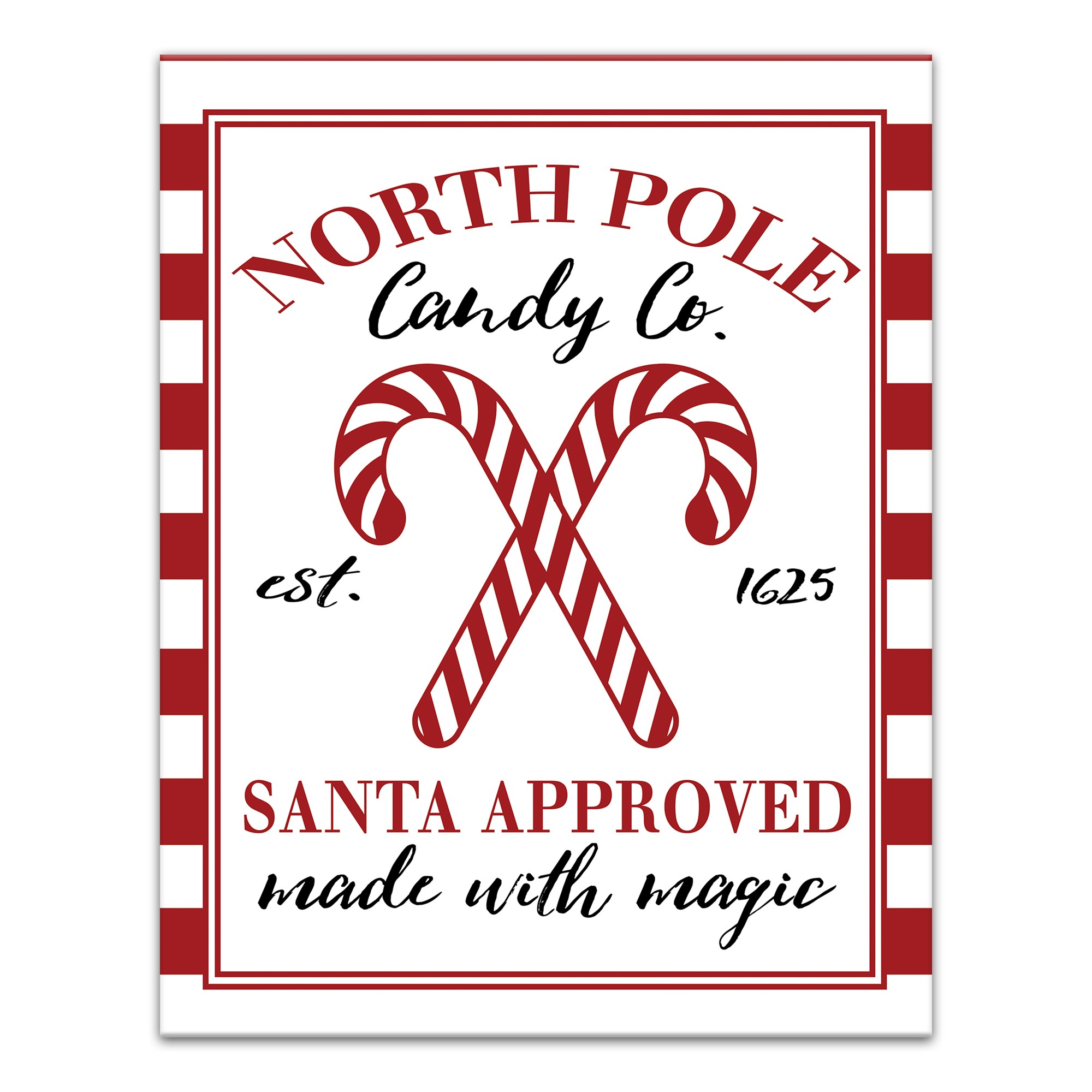 Candy Cane Co 11x14 Canvas Wall Art