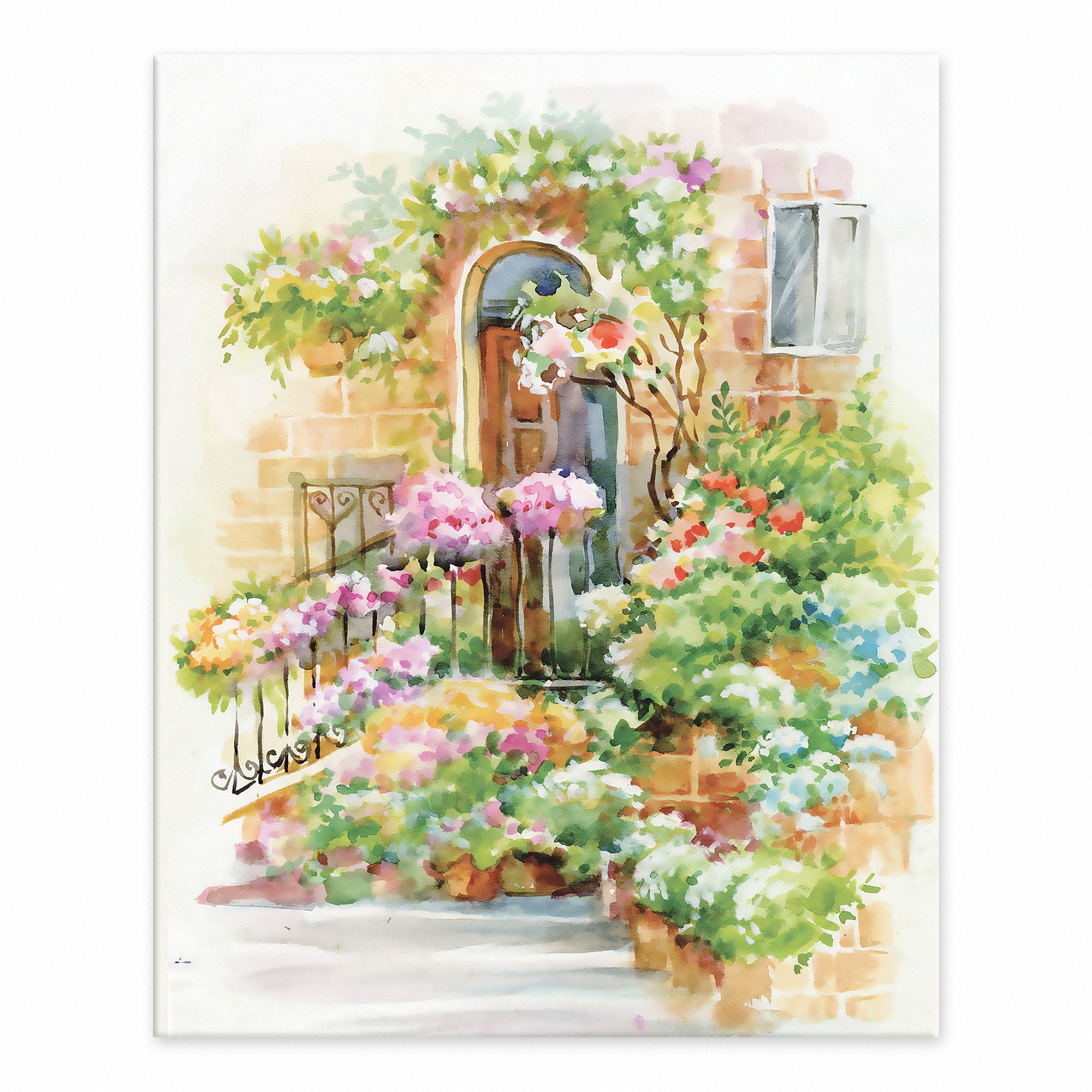 Watercolor Garden 8x10 Tabletop Canvas