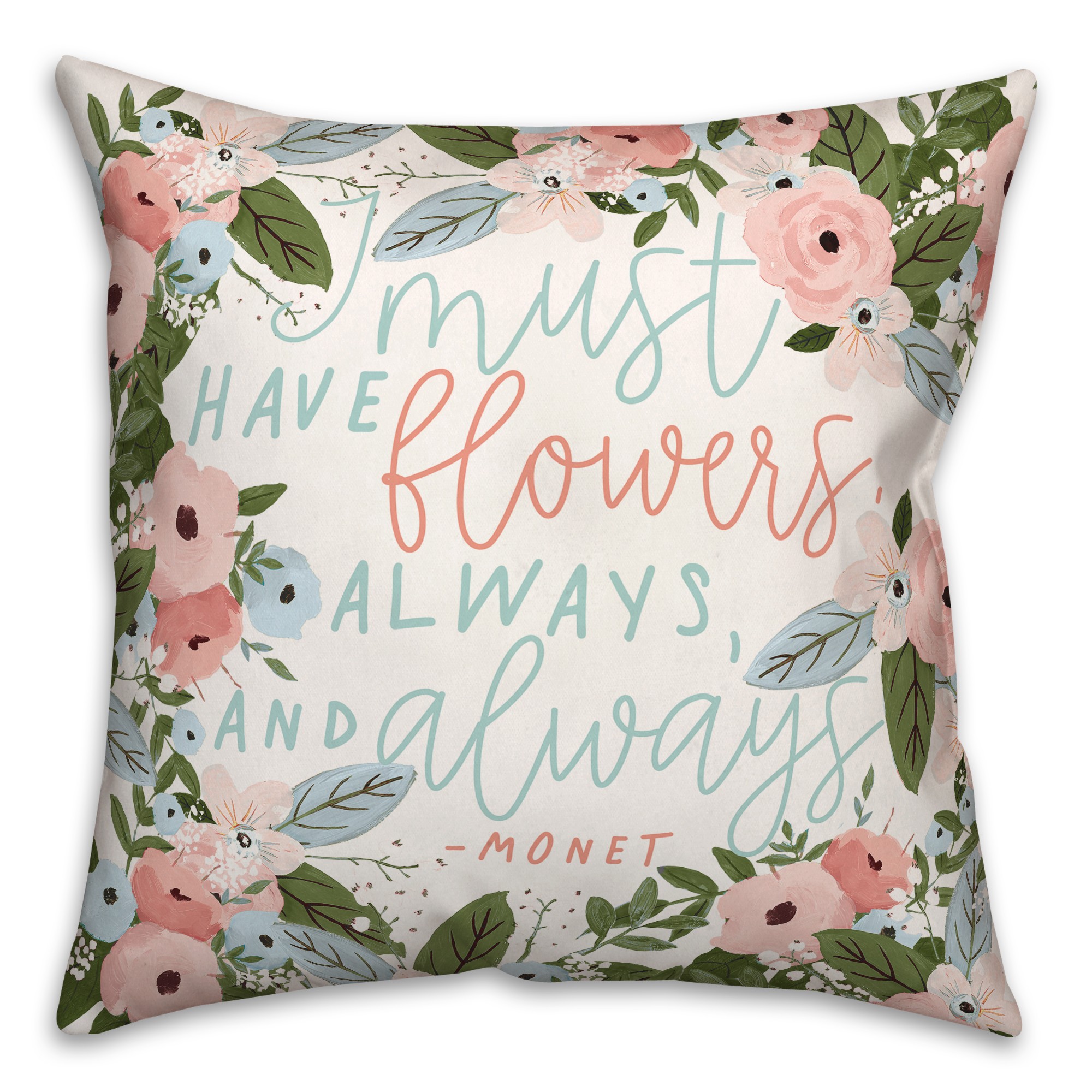 Must Have Flowers 18x18 Spun Poly Pillow