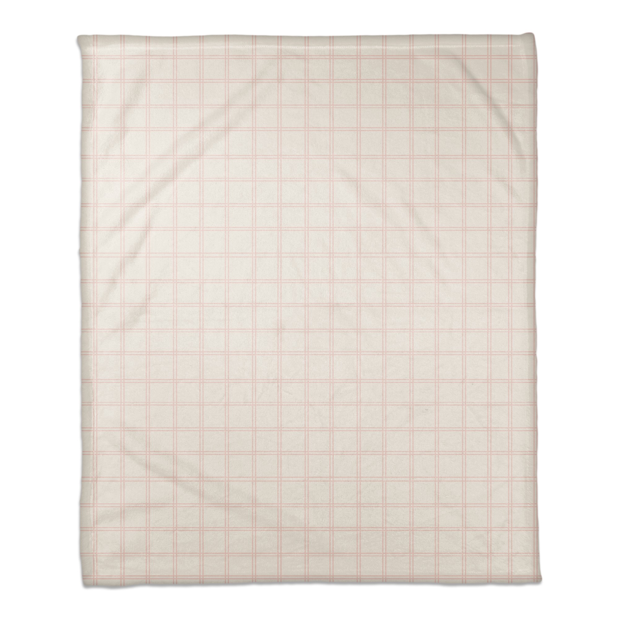 Pink Grid Pattern 50x60 Coral Fleece Blanket