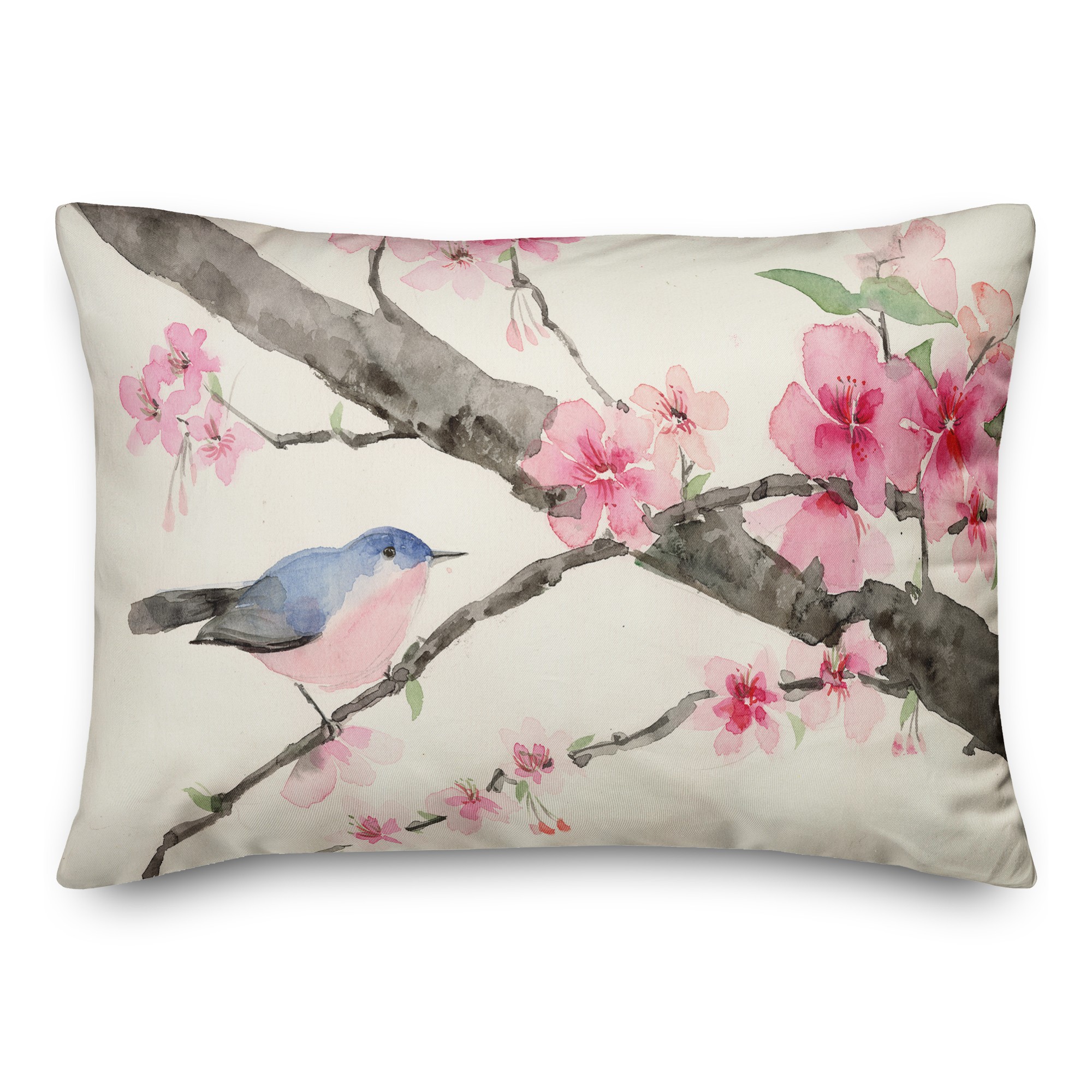 Cherry Blossom Branch 14x20 Spun Poly Pillow