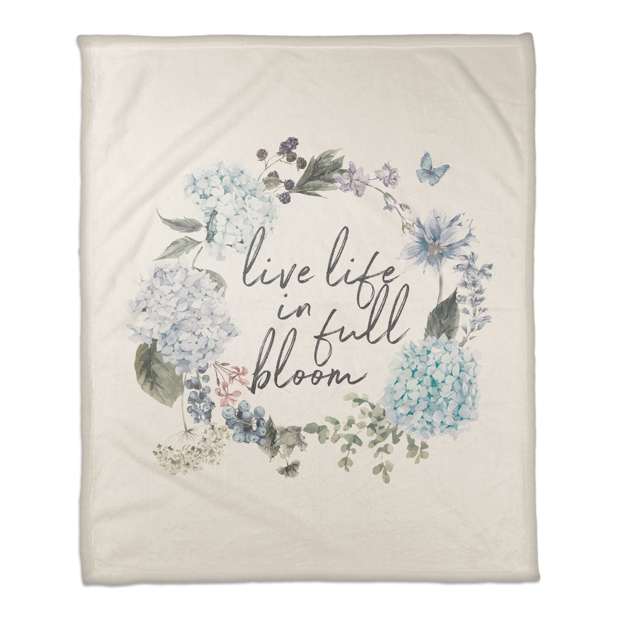 Live Life in Full Bloom 50x60 Coral Fleece Blanket