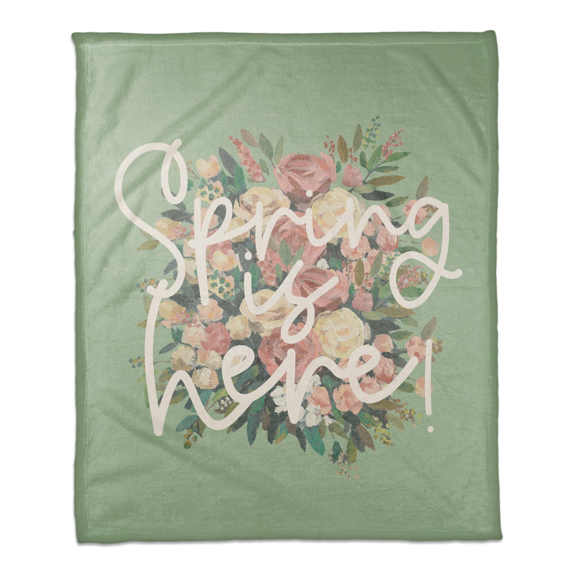 Spring is Here 50x60 Coral Fleece Blanket