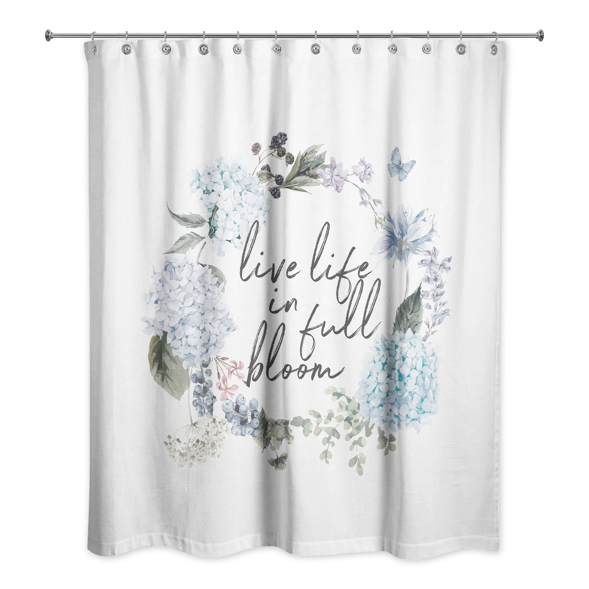 Live Life in Full Bloom 71x74 Shower Curtain