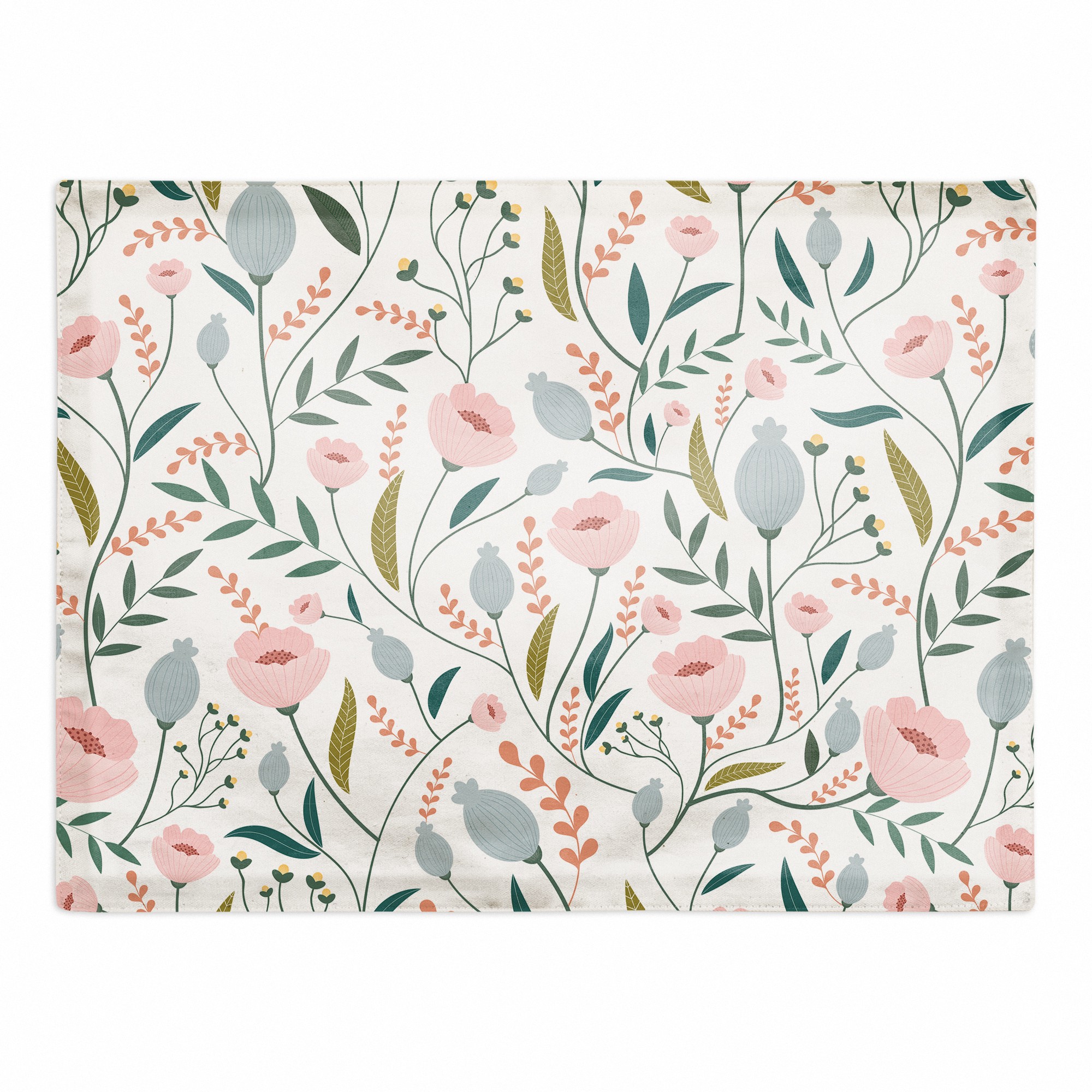 Pastel Floral Pattern 18x14 Poly Twill Placemat
