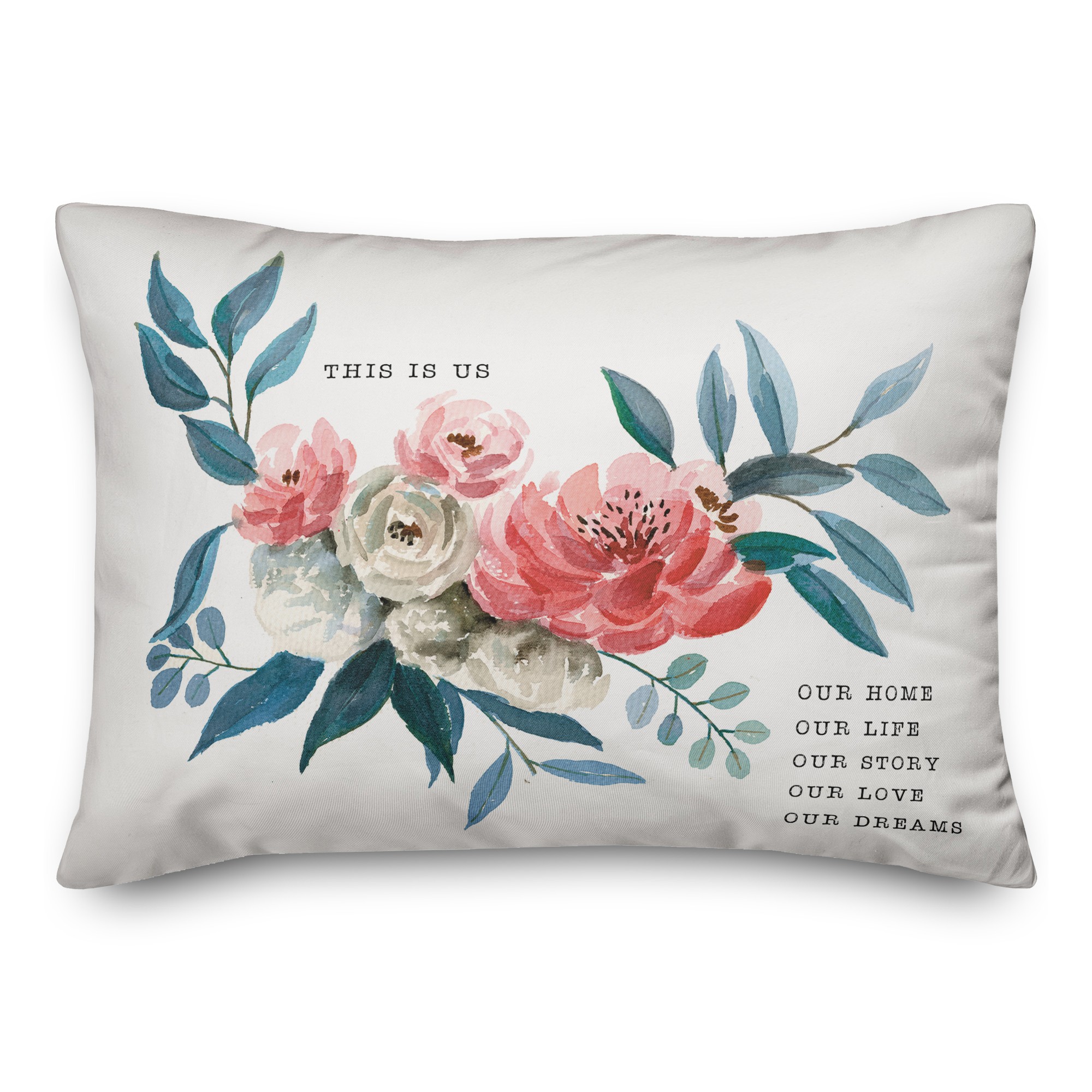 This is Us Floral 14x20 Spun Poly Pillow