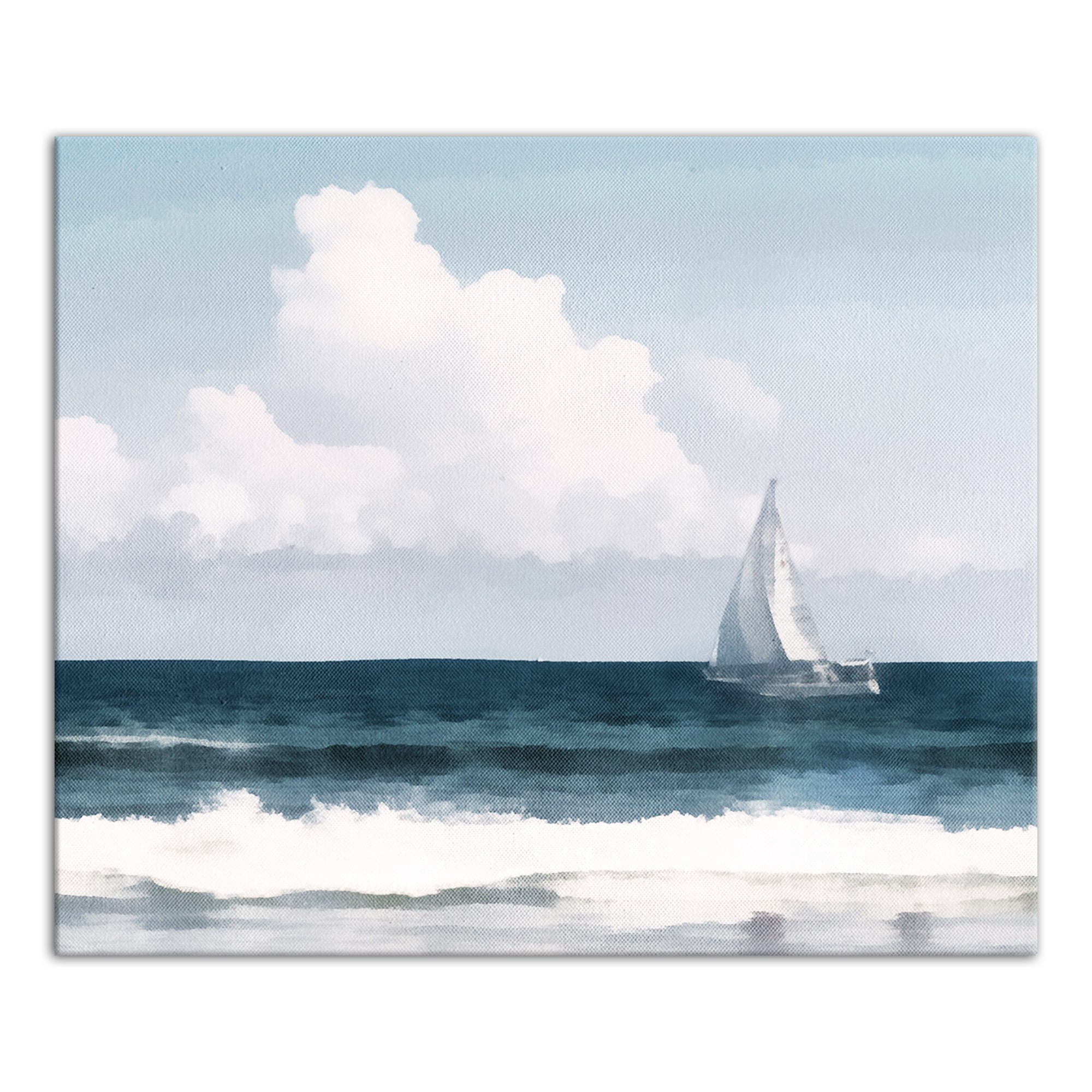 Blue Sailboat 24x20 Canvas Wall Art