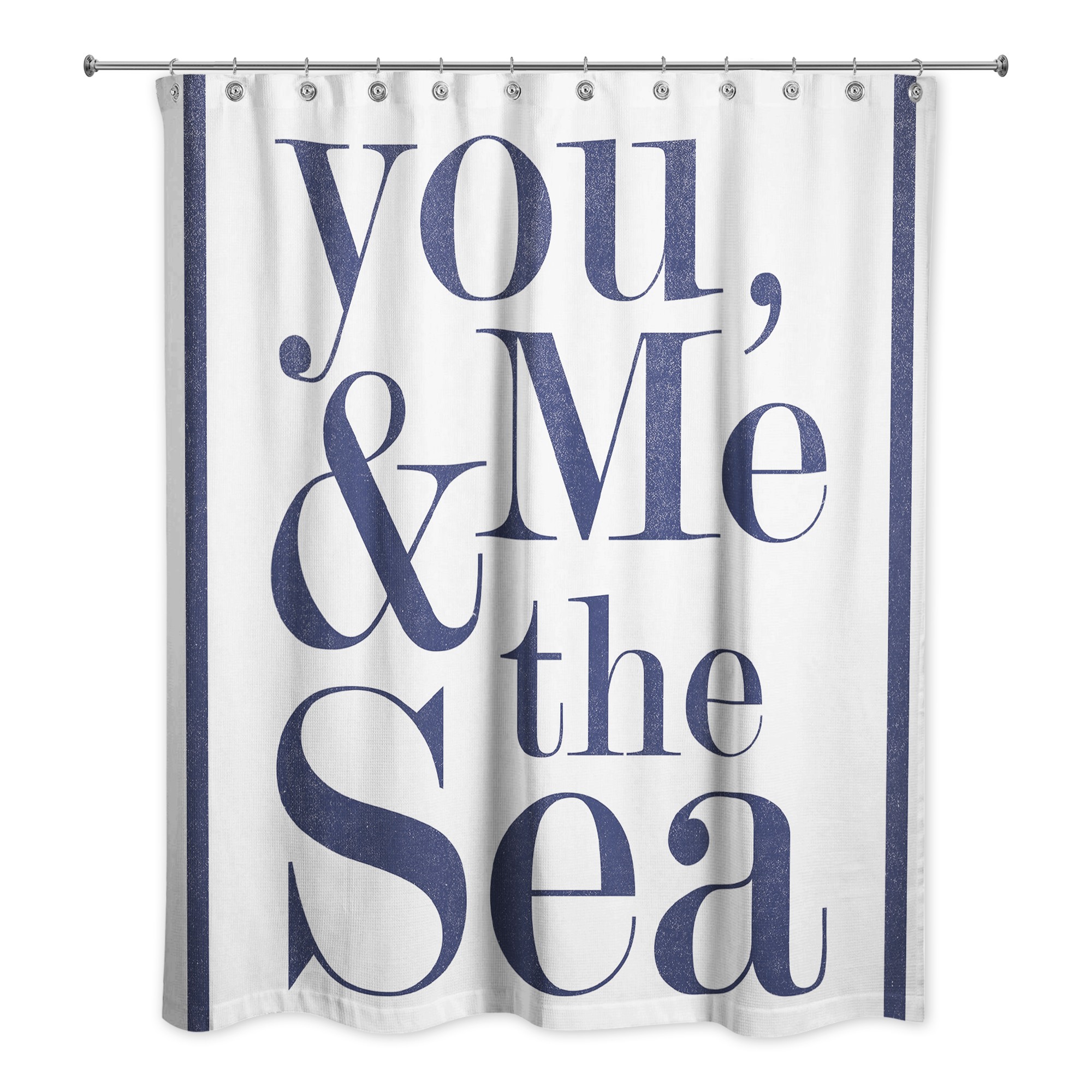 You, Me & the Sea 71x74 Shower Curtain