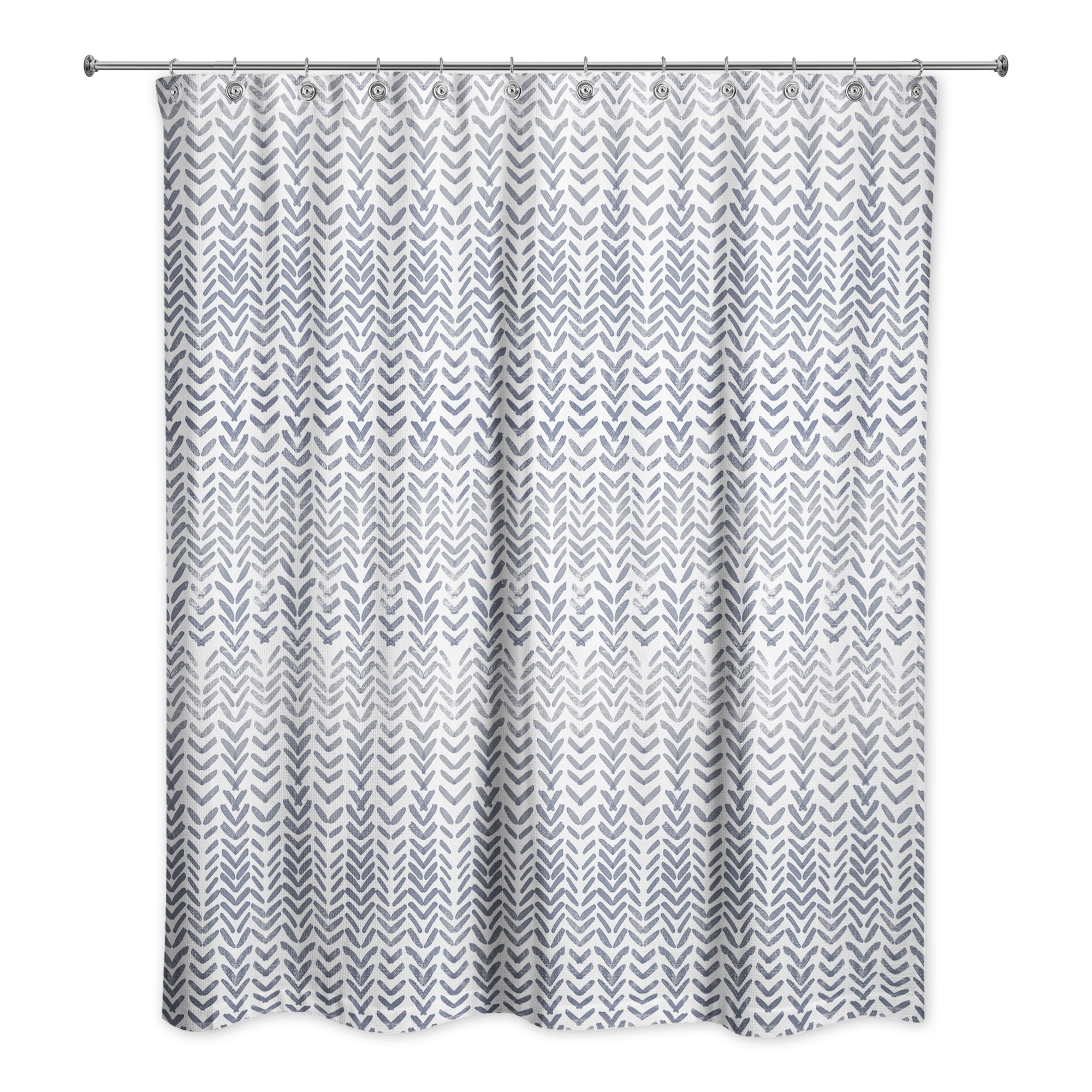 Herringbone Pattern 71x74 Shower Curtain