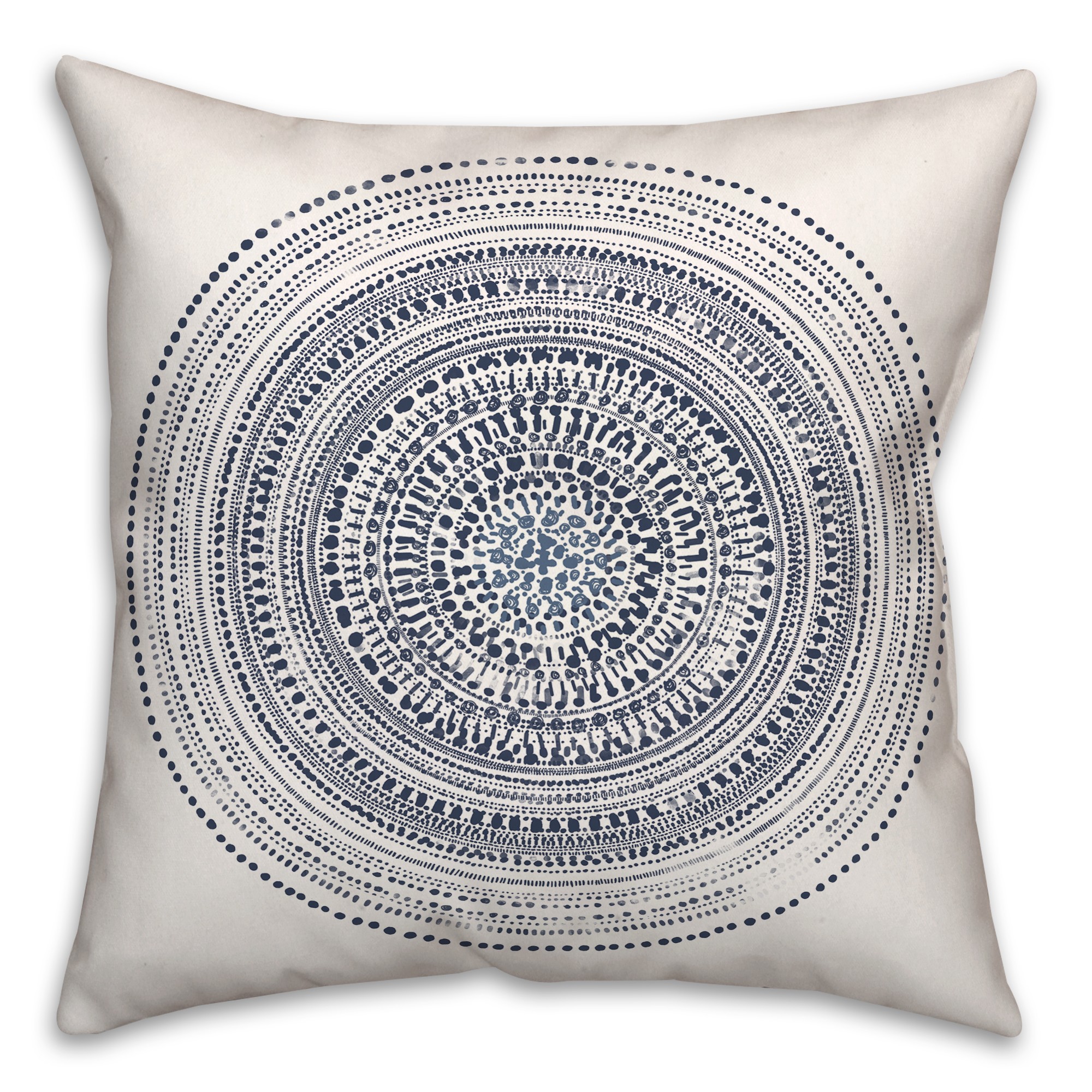 Circle and Dash Pattern 18x18 Indoor / Outdoor Pillow