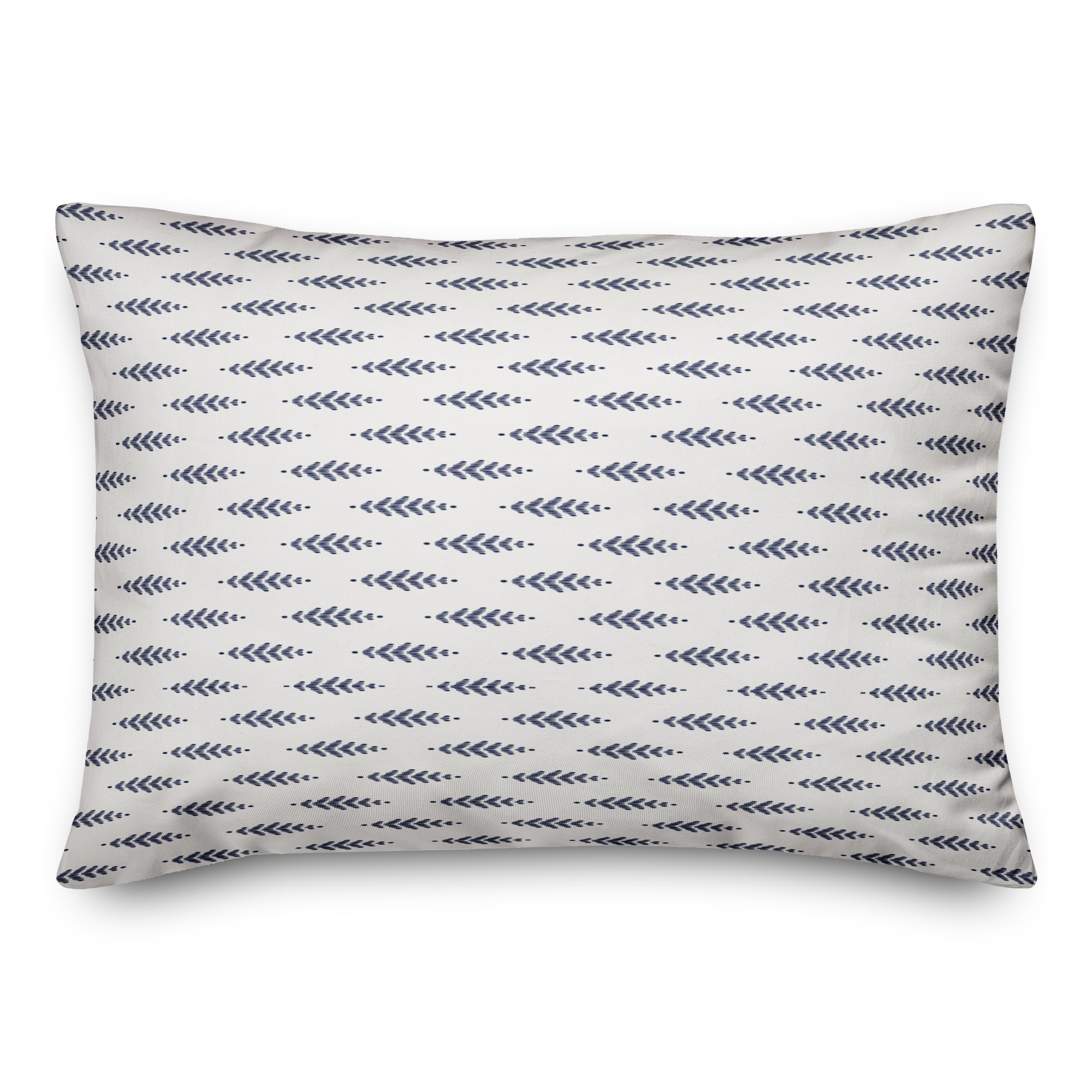 Indigo Leaf Pattern 14x20 Indoor / Outdoor Pillow