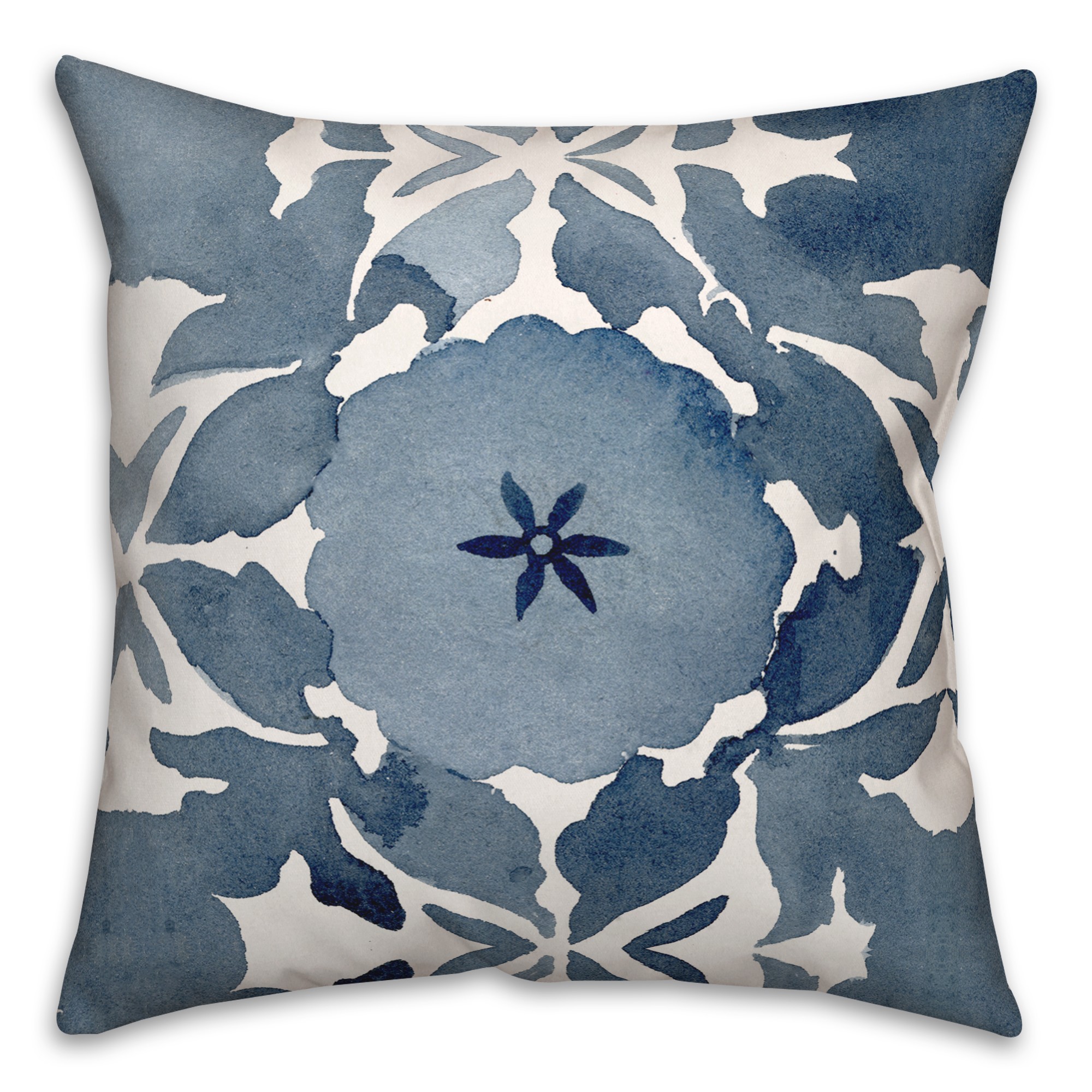 Painted Medallion 18x18 Indoor / Outdoor Pillow