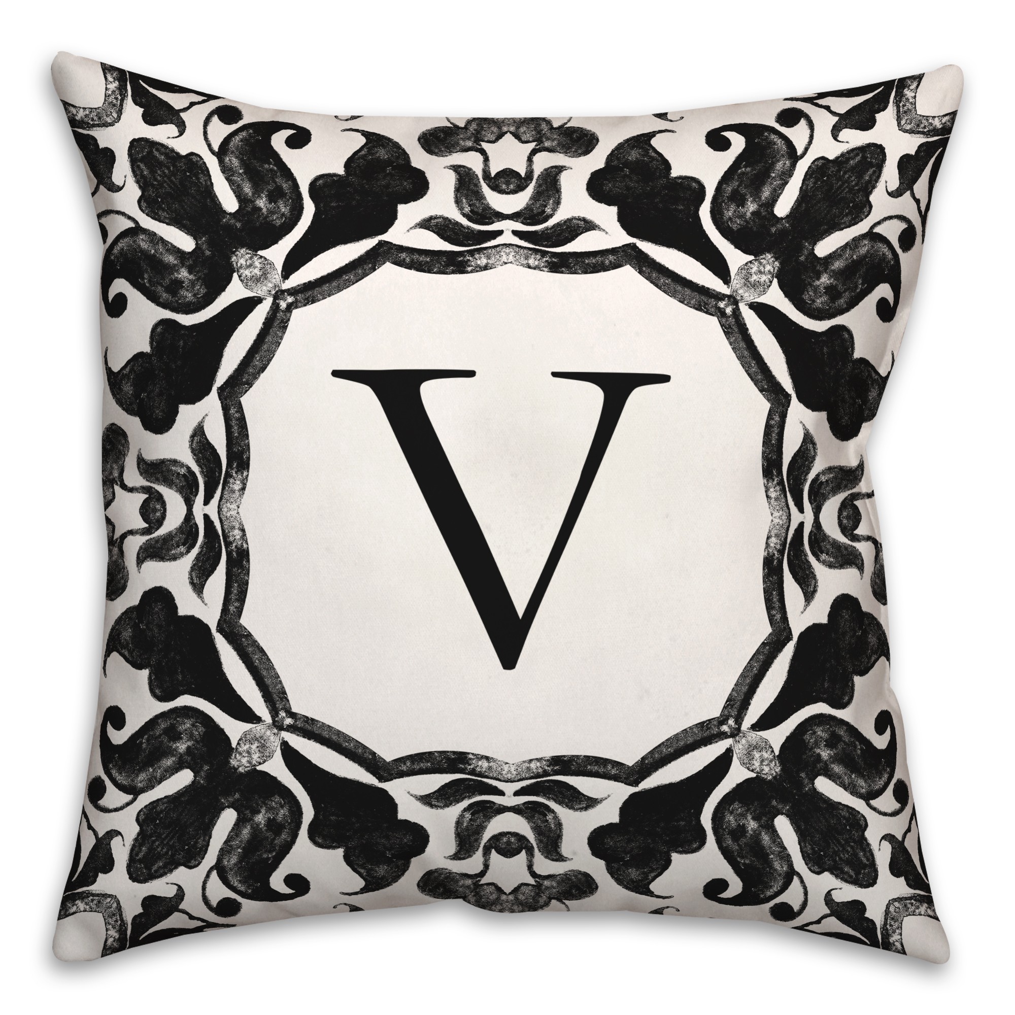 V Monogram 18x18 Indoor / Outdoor Pillow