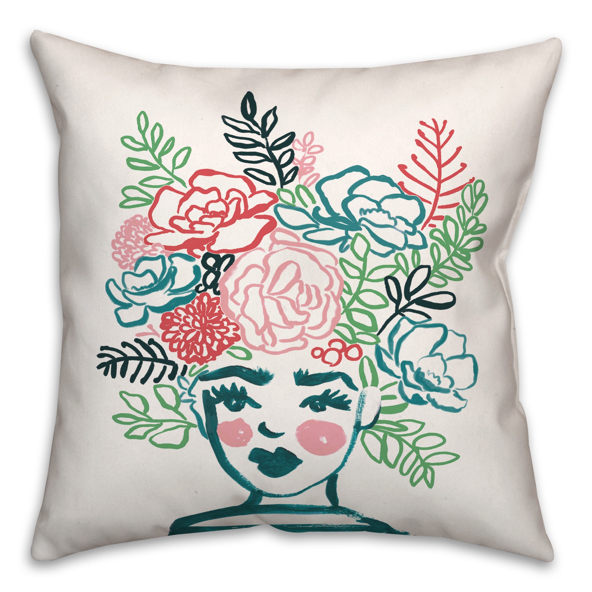 Flower Head 18x18 Indoor / Outdoor Pillow