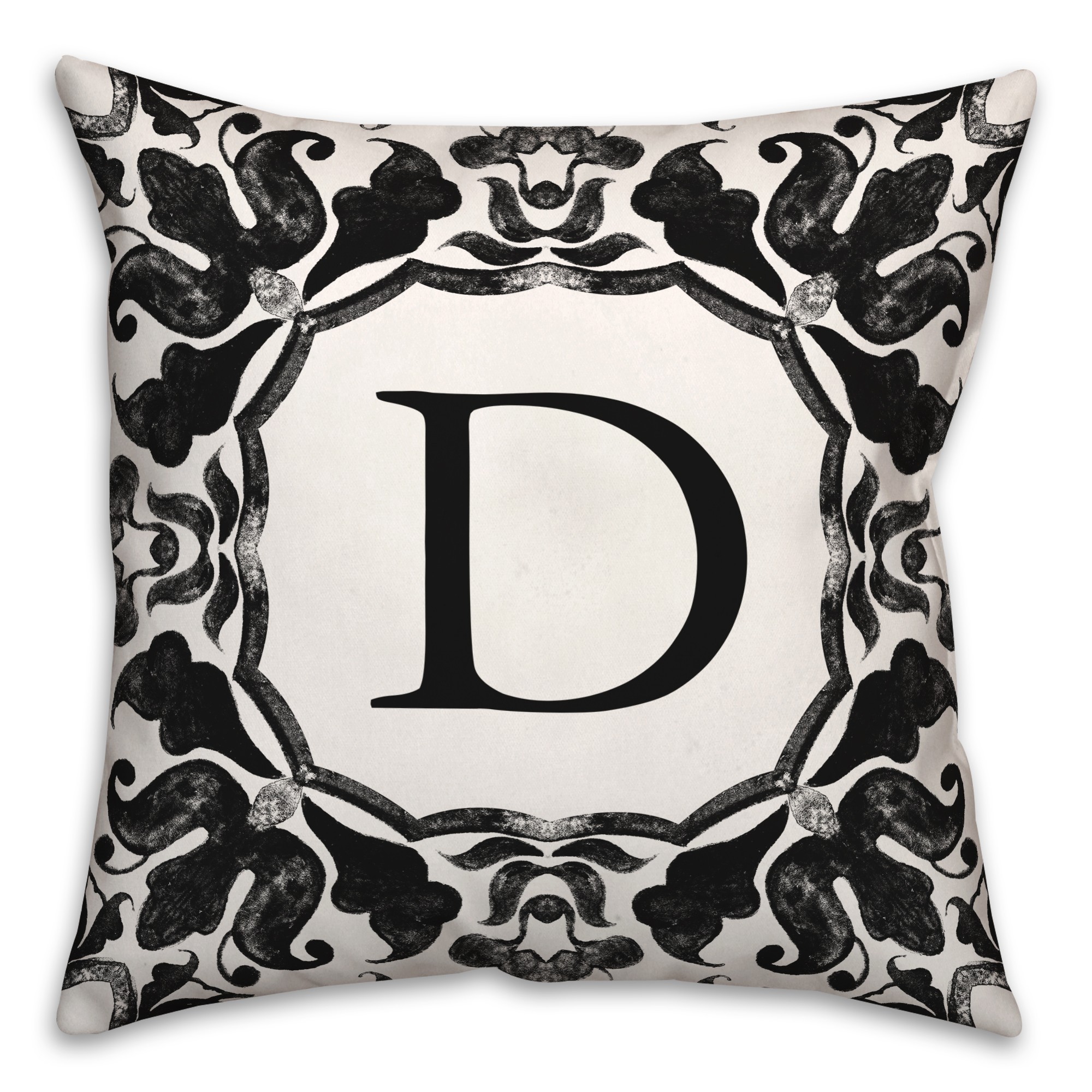 D Monogram 18x18 Indoor / Outdoor Pillow
