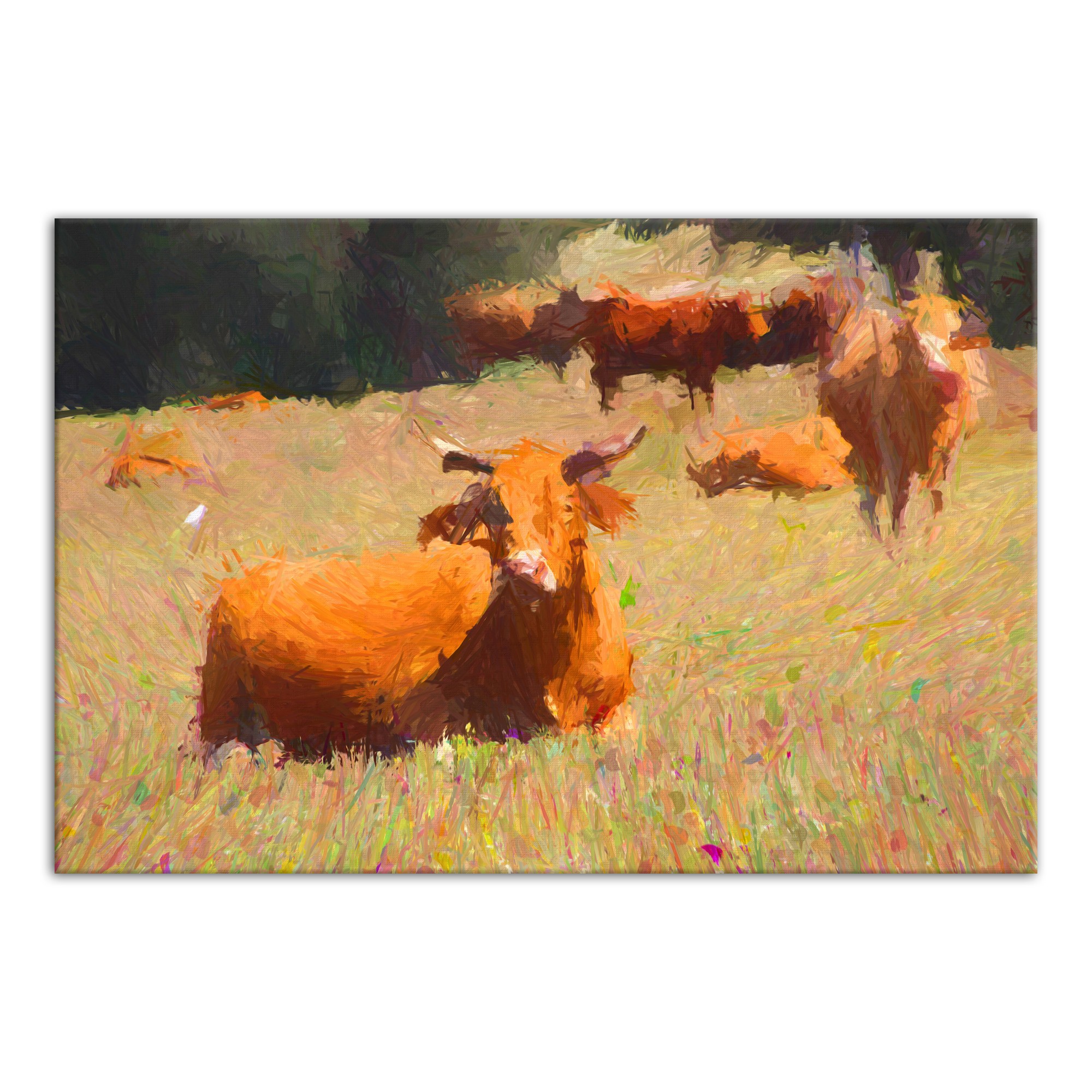 Mountain Cows 30x20 Canvas Wall Art