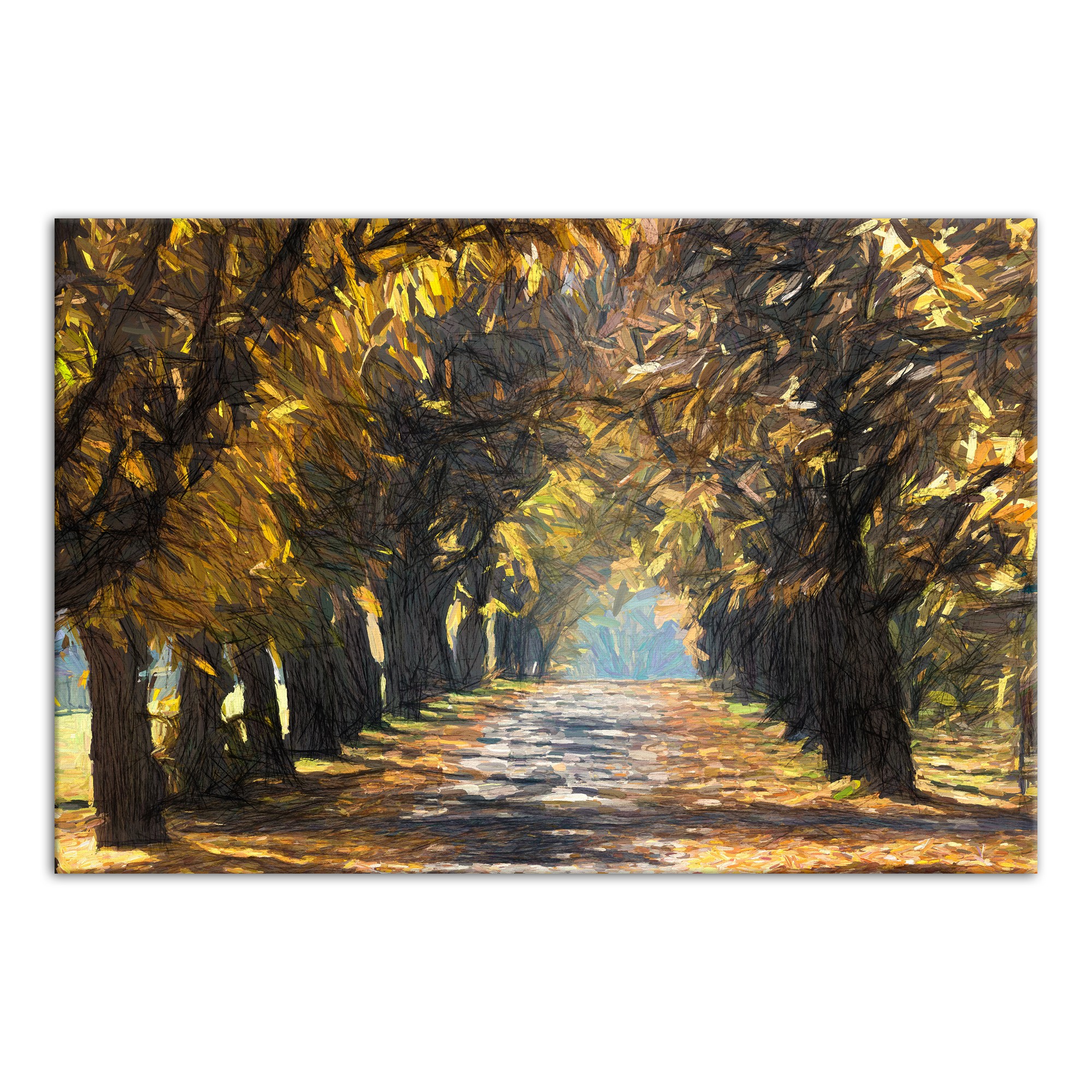 A Walk Through Autumn 24x16 Canvas Wall Art