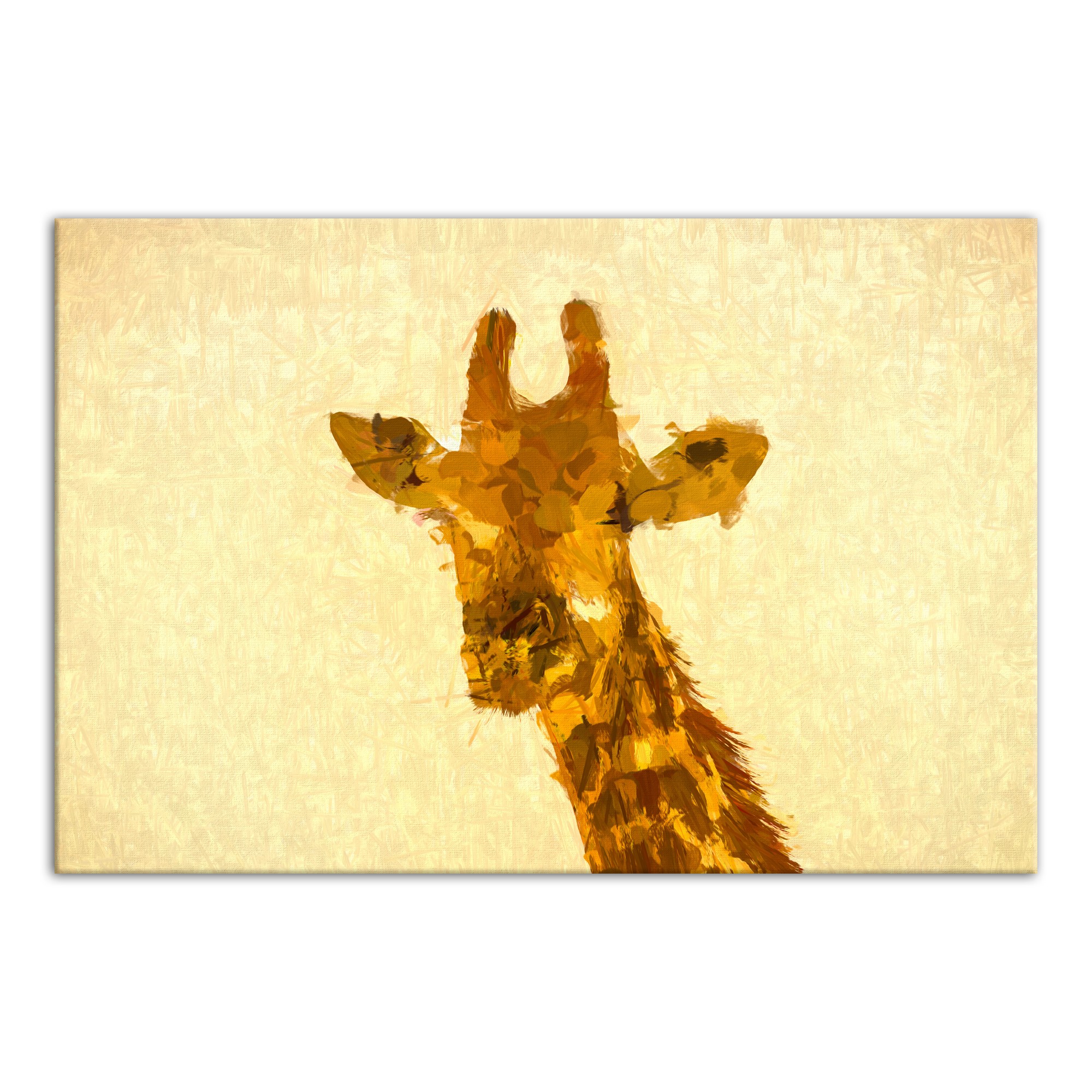 Gold Giraffe 30x20 Canvas Wall Art