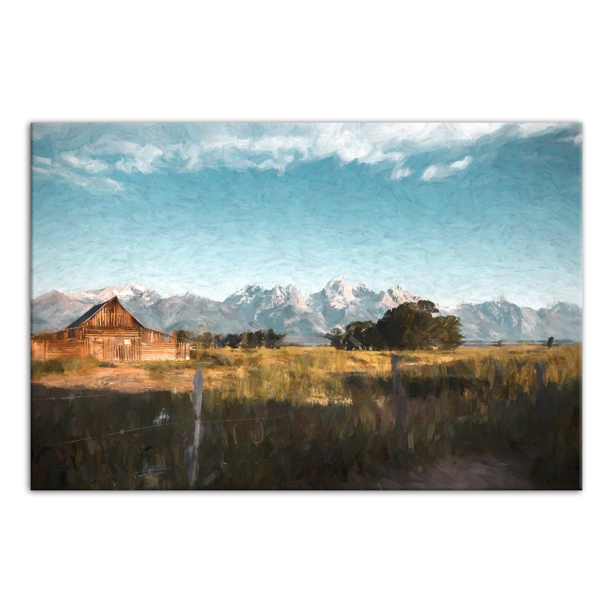 Desert Barn 48x32 Canvas Wall Art