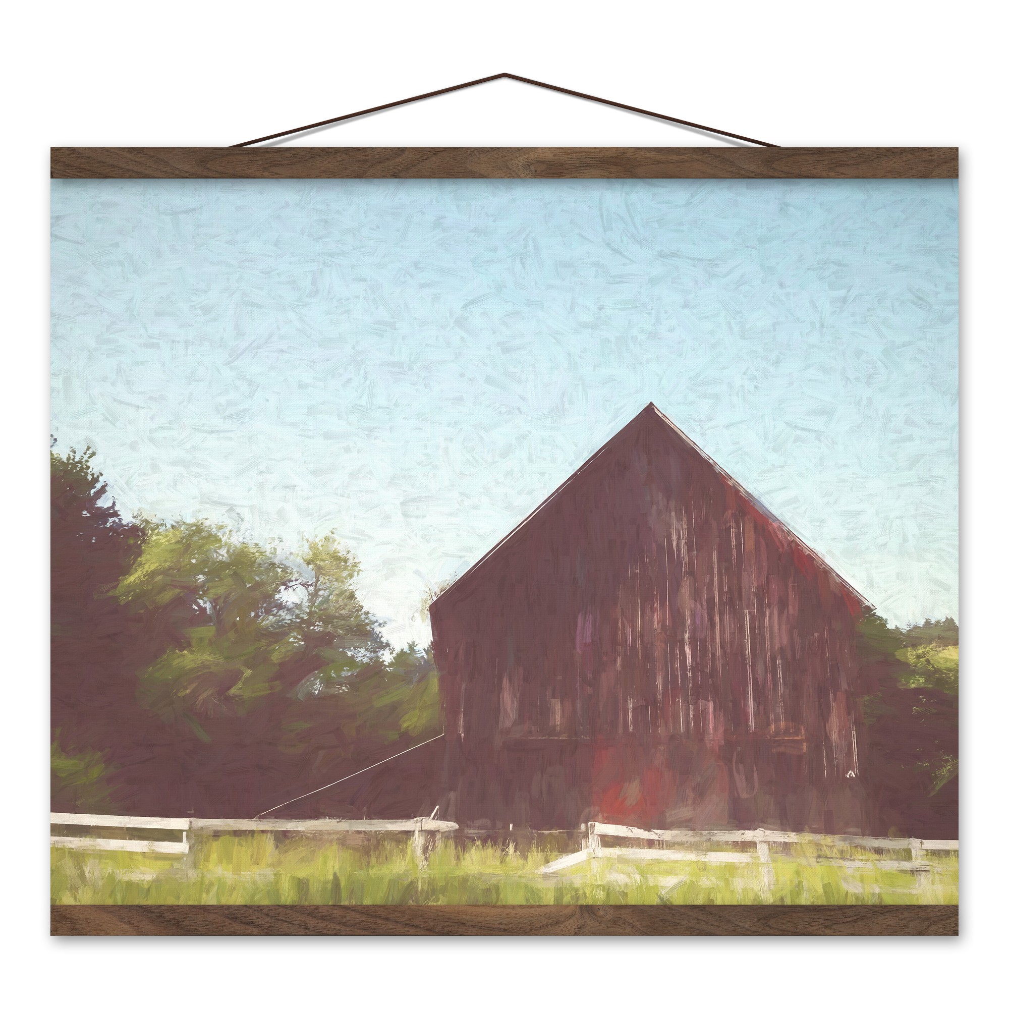 Simple Barn 16x20 Teak Hanging Canvas