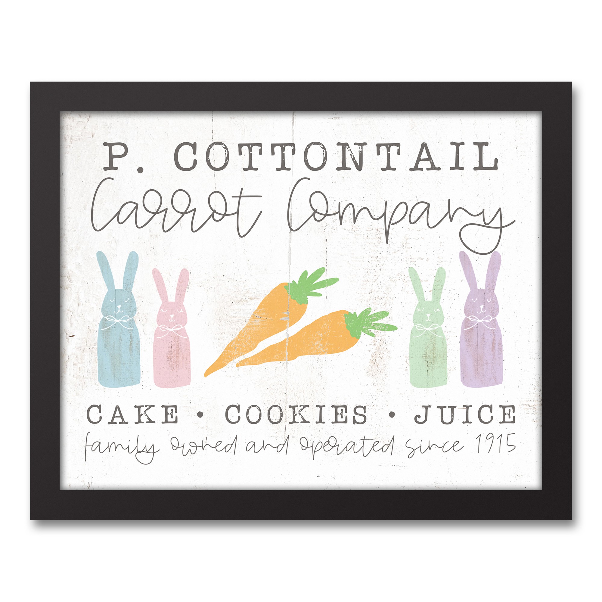 Cottontail Carrot Co 14x11 Black Framed Canvas