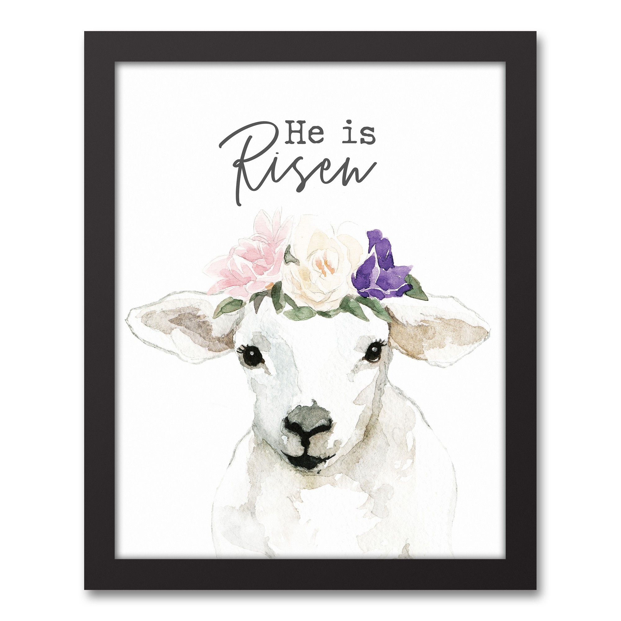 He is Risen 11x14 Black Framed Canvas