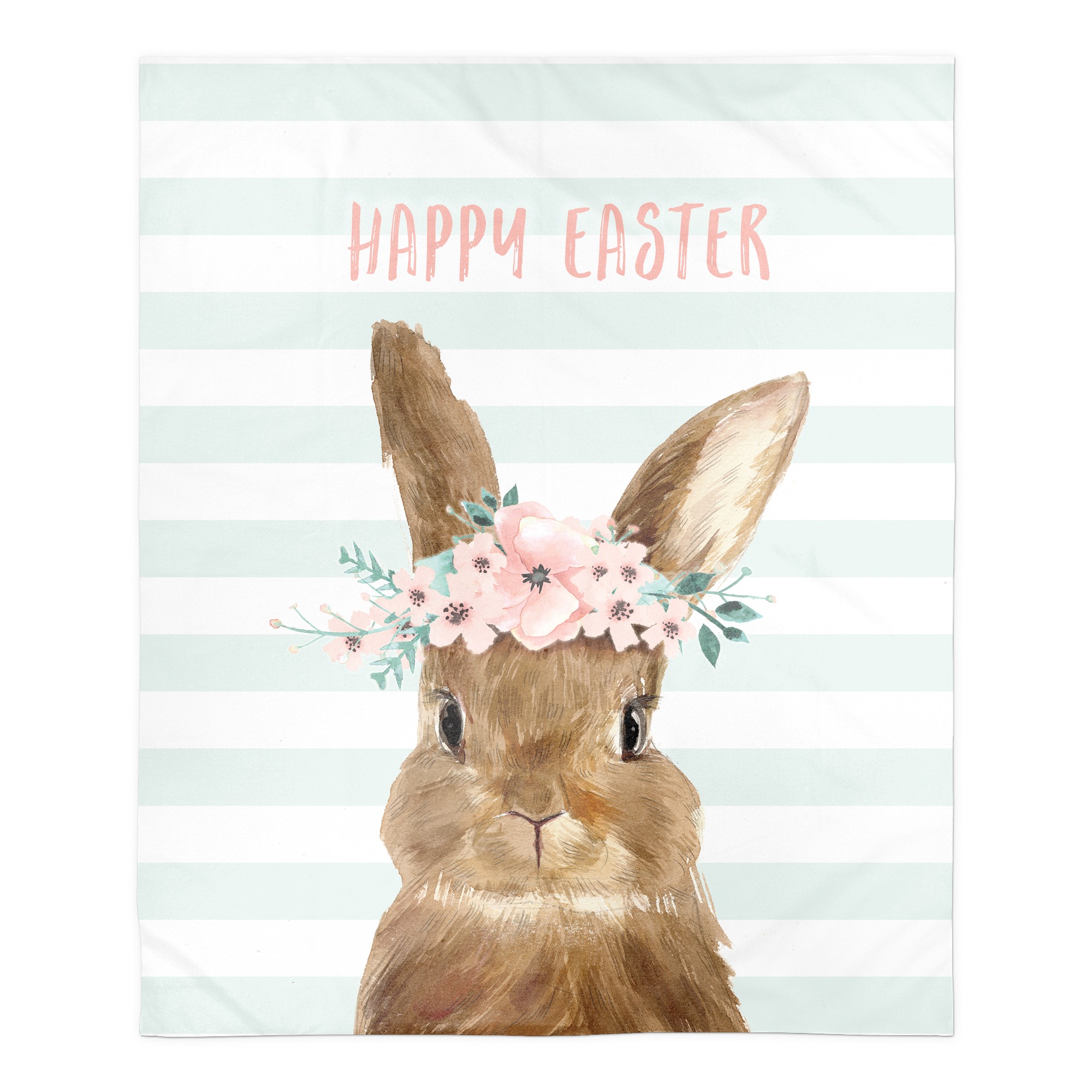 Happy Easter Bunny 50x60 Sherpa Fleece Blanket