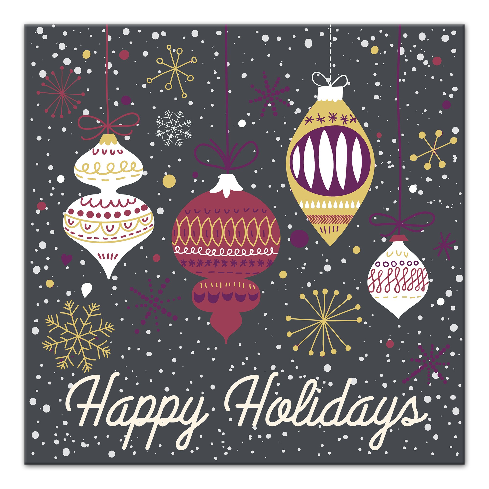 Retro Ornaments 16x16 Canvas Wall Art