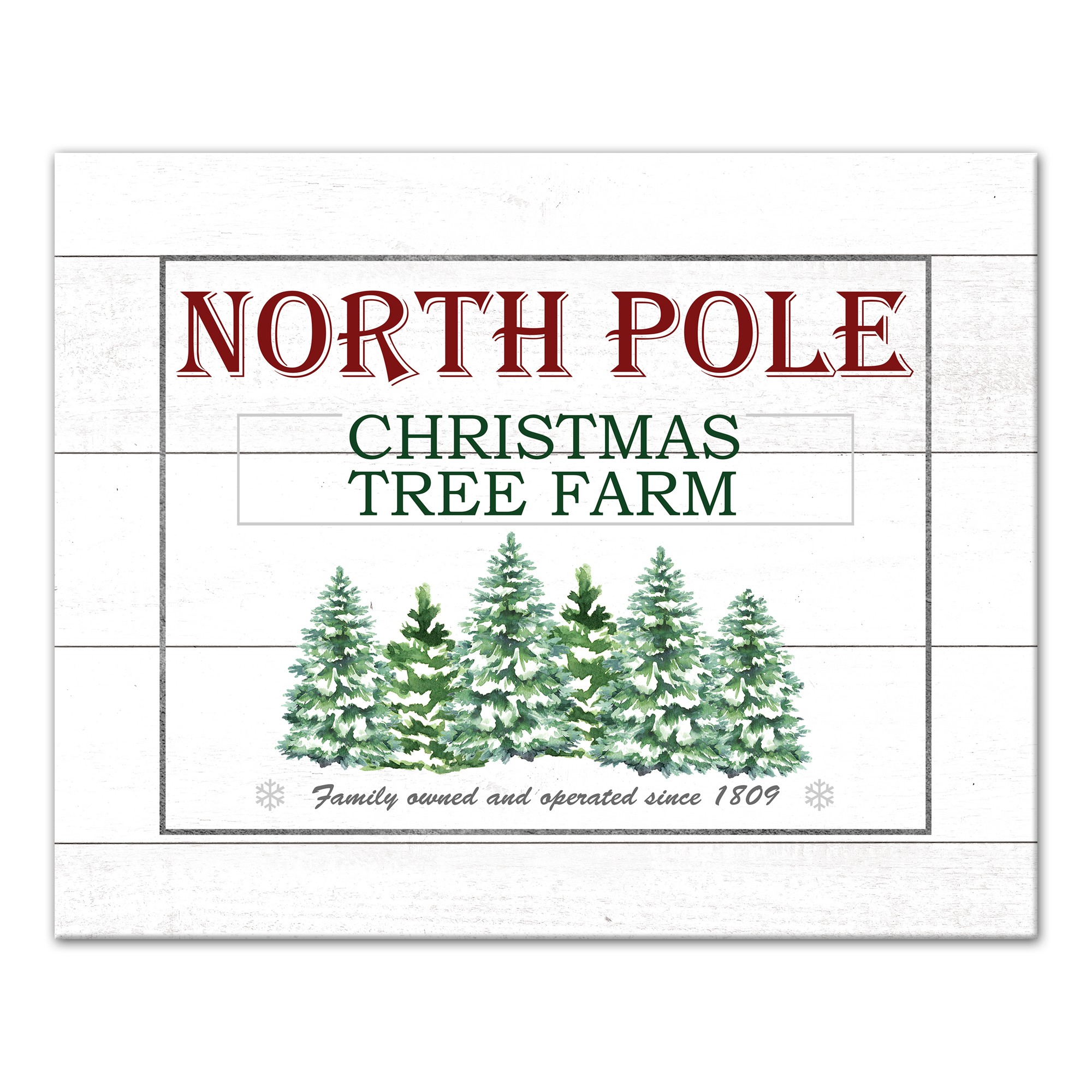 Christmas Tree Farm 20x16 Canvas Wall Art