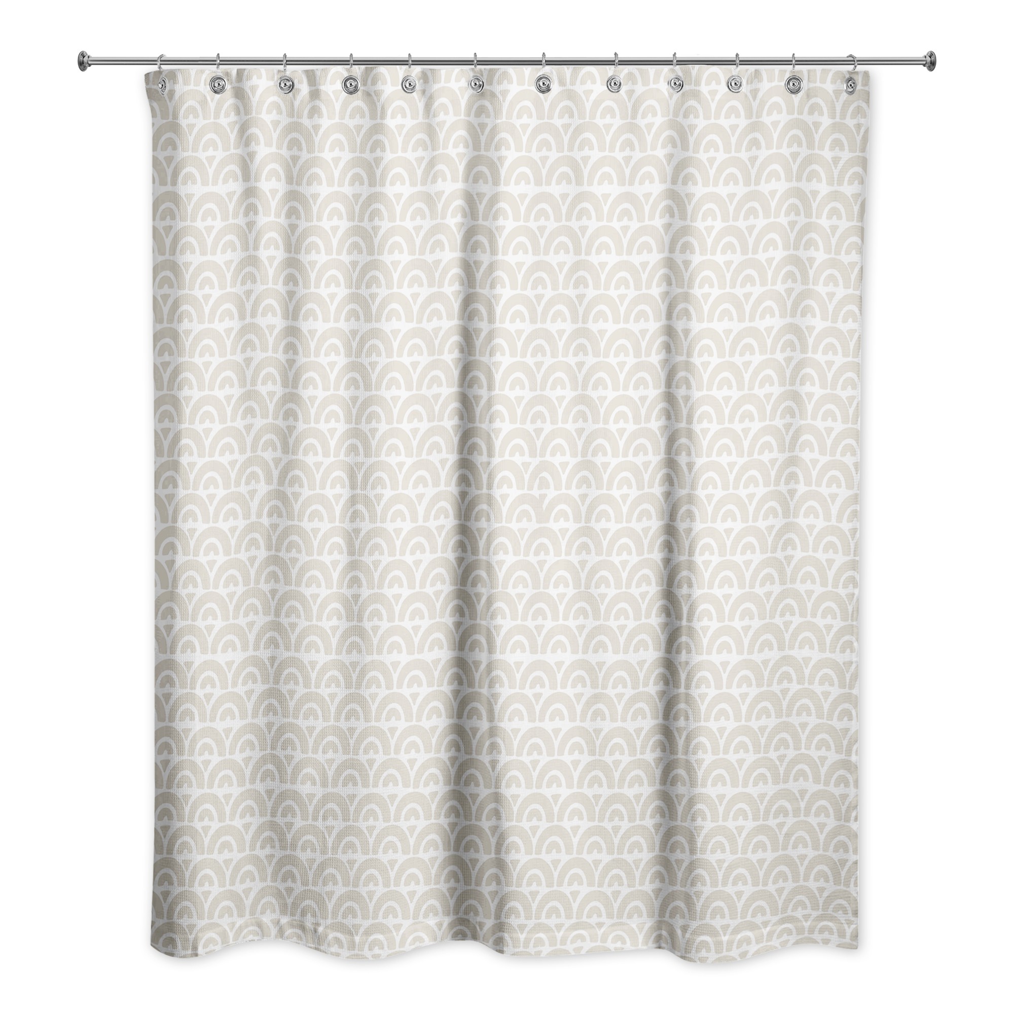 Beige Arch Pattern 71x74 Shower Curtain