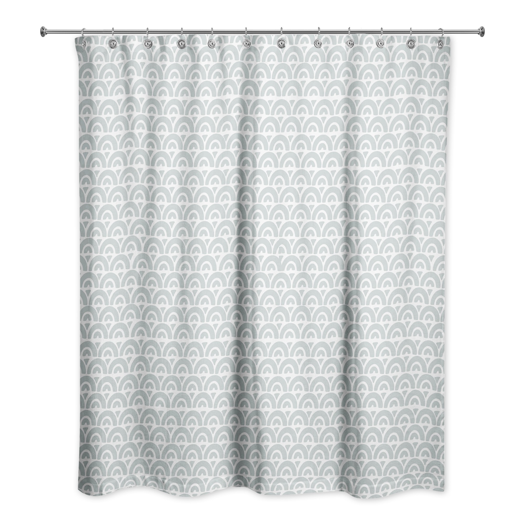Soft Blue Arch Pattern 71x74 Shower Curtain