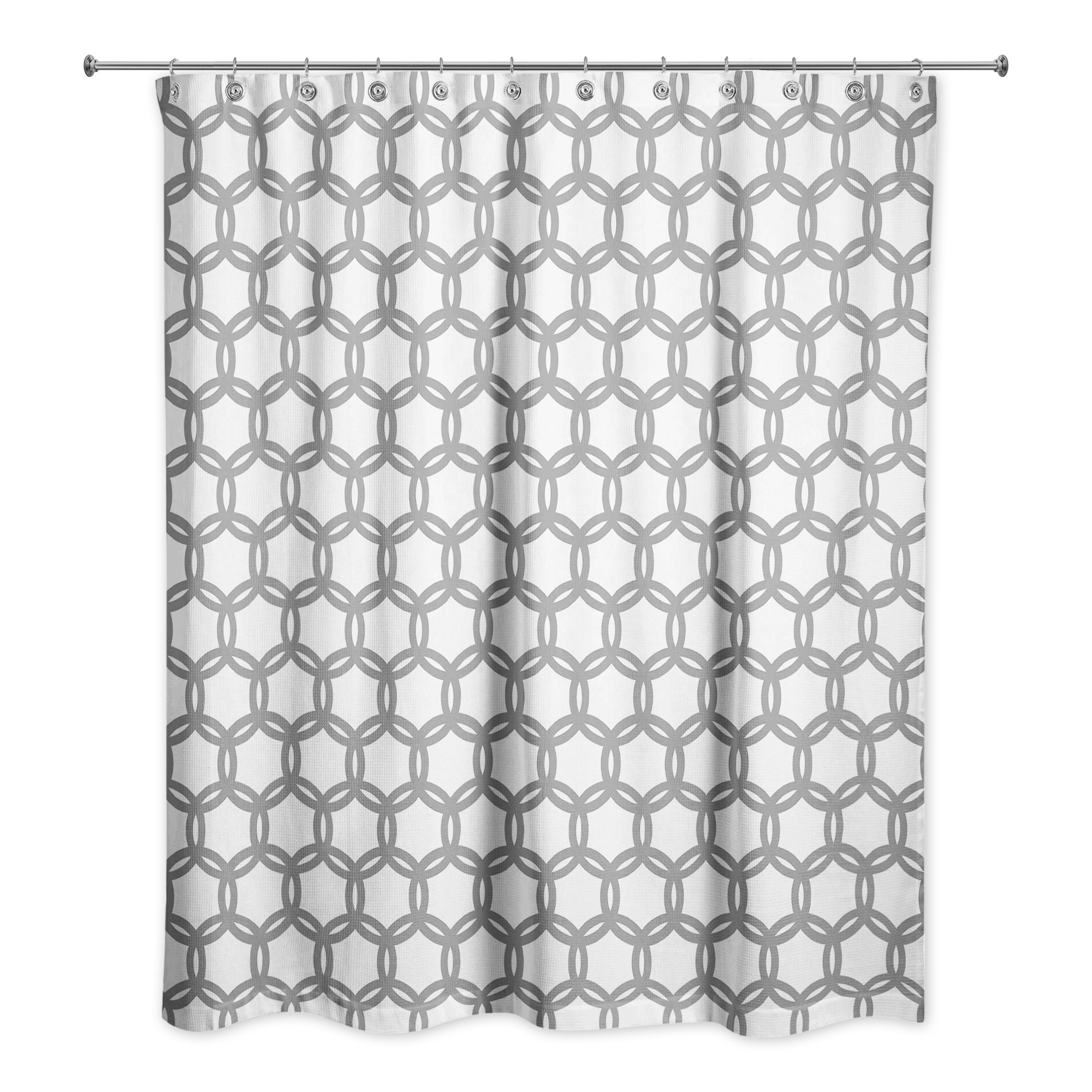 Gray Circle Pattern 71x74 Shower Curtain