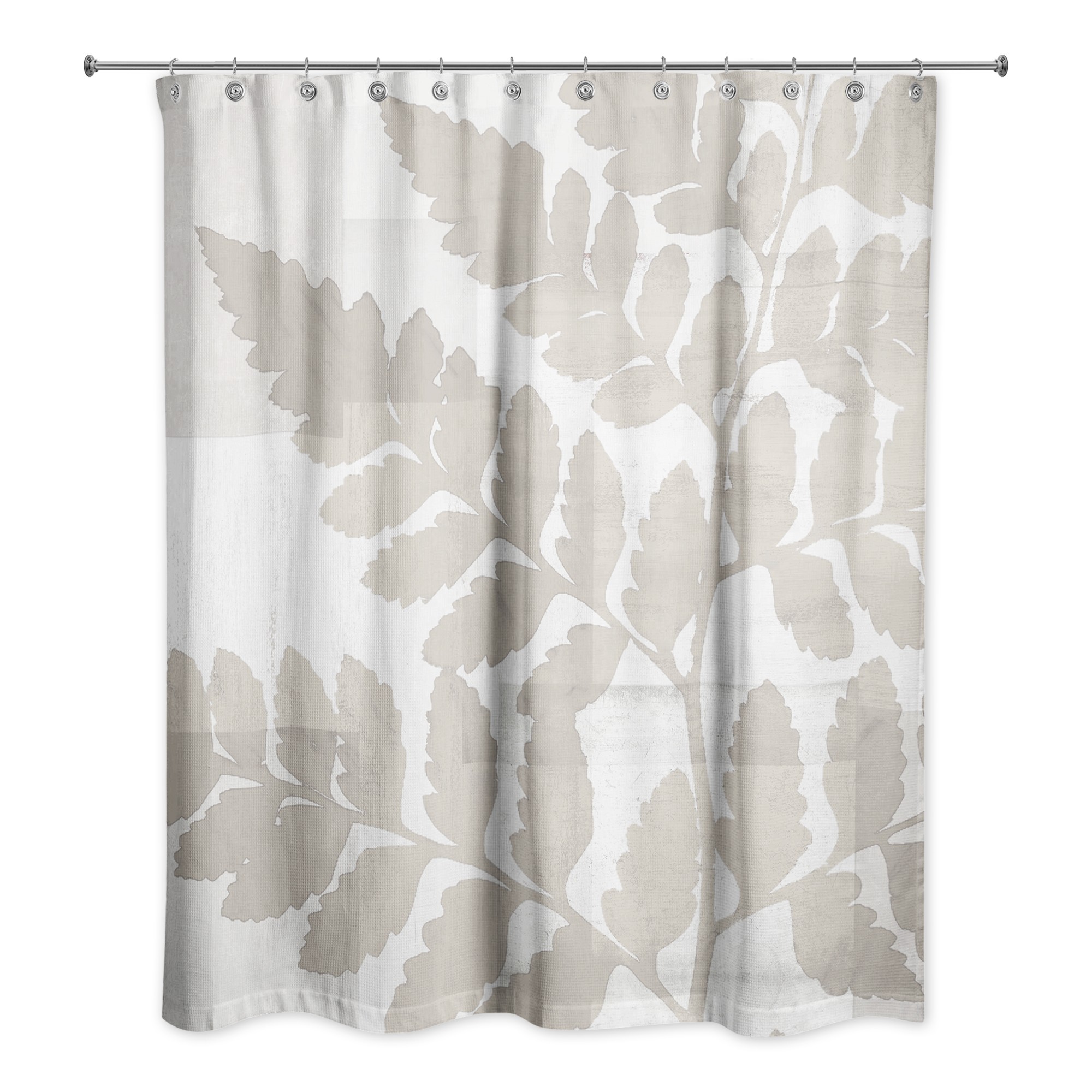 Beige Fern Collage 71x74 Shower Curtain