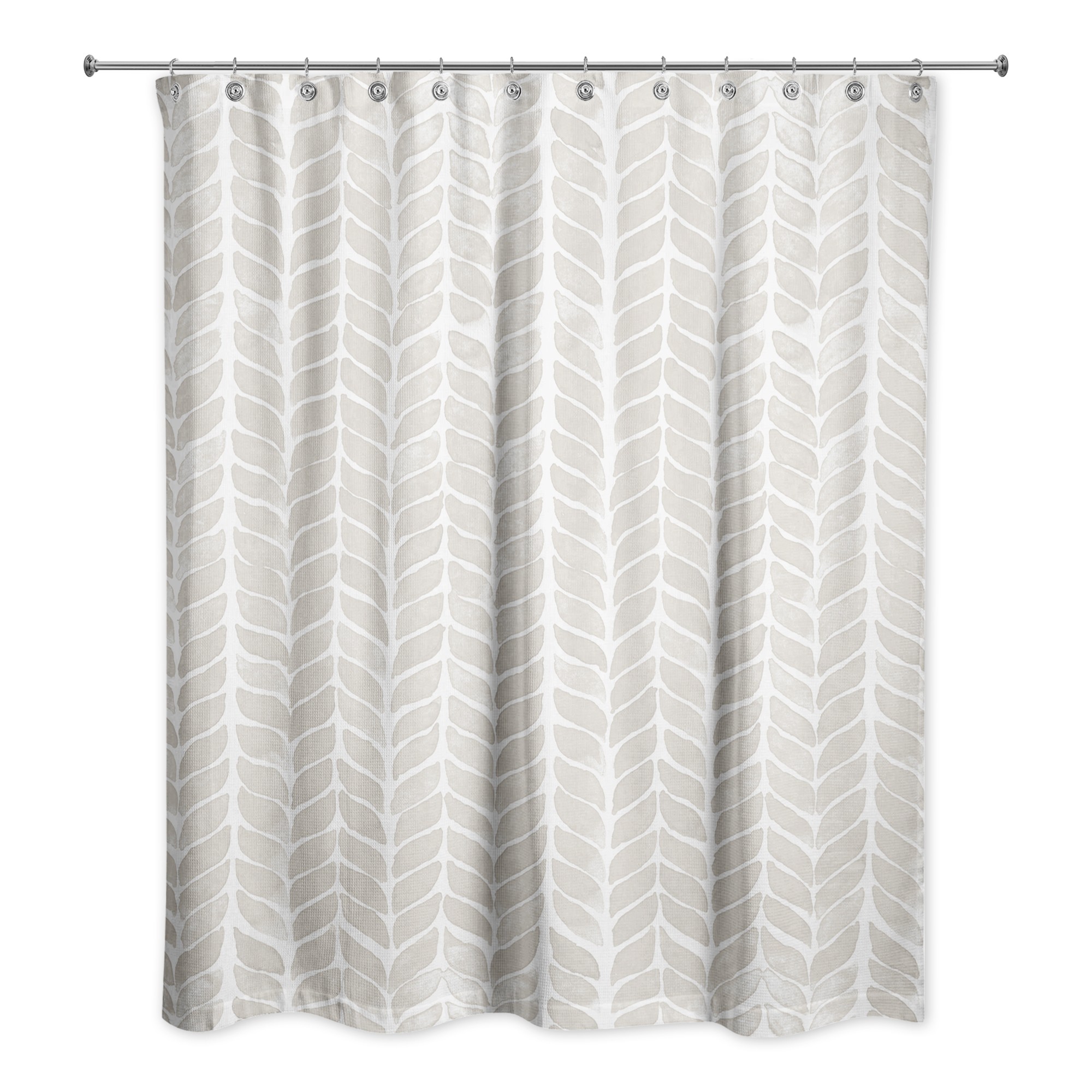 Soft Beige Petal Pattern 71x74 Shower Curtain