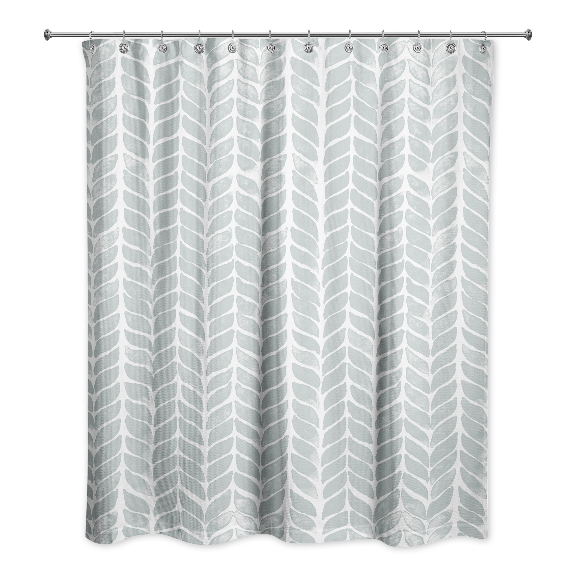 Soft Blue Petal Pattern 71x74 Shower Curtain