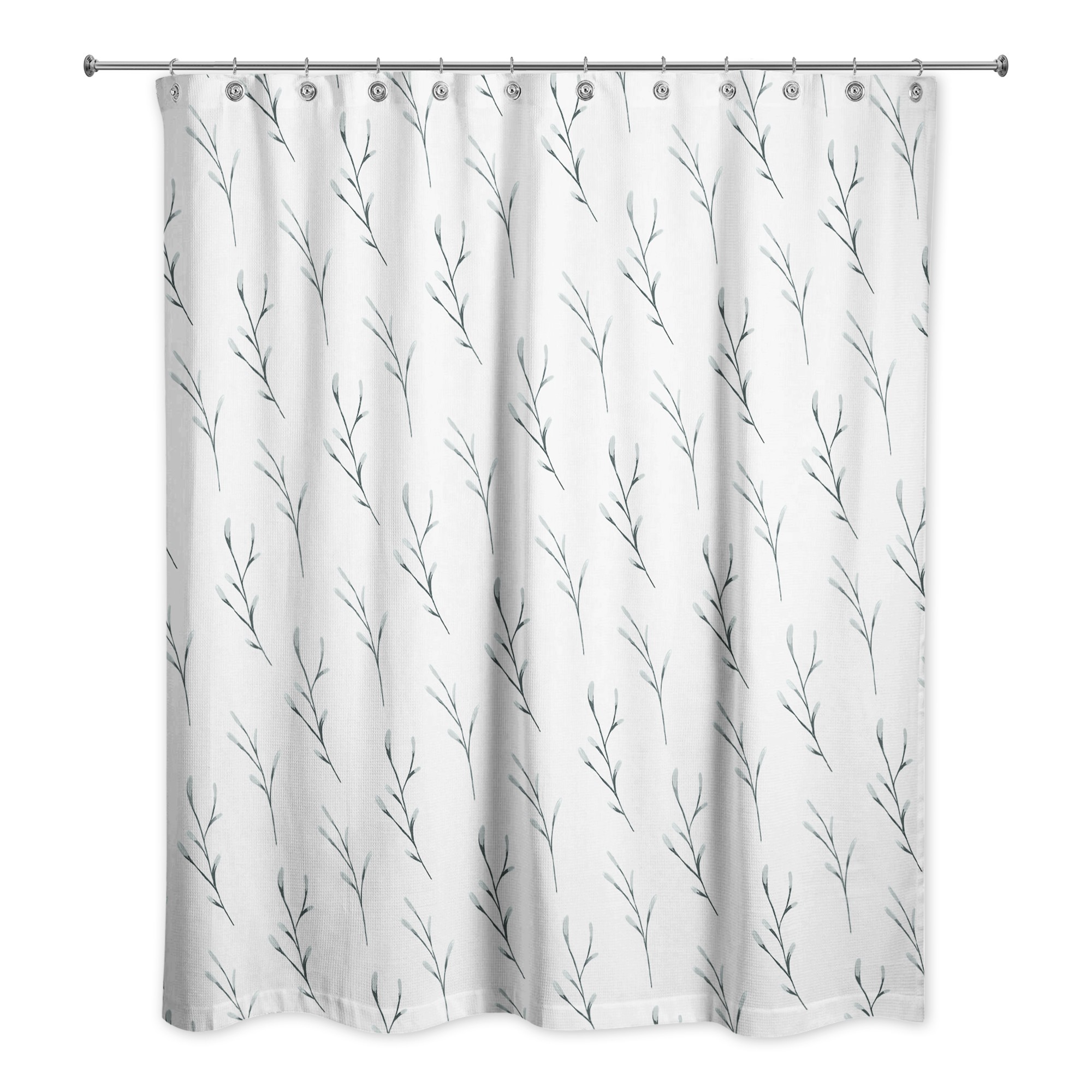 Soft Blue Branches 71x74 Shower Curtain